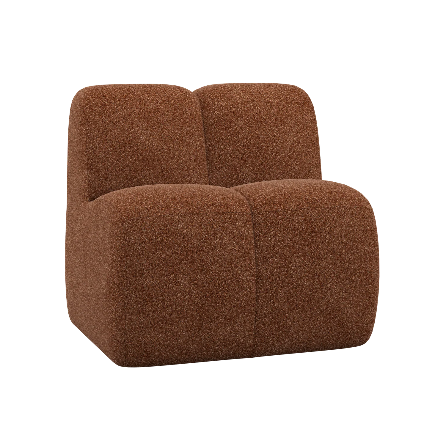 Fotel / moduł MOJO BENCH rdzawy brązowy baranek