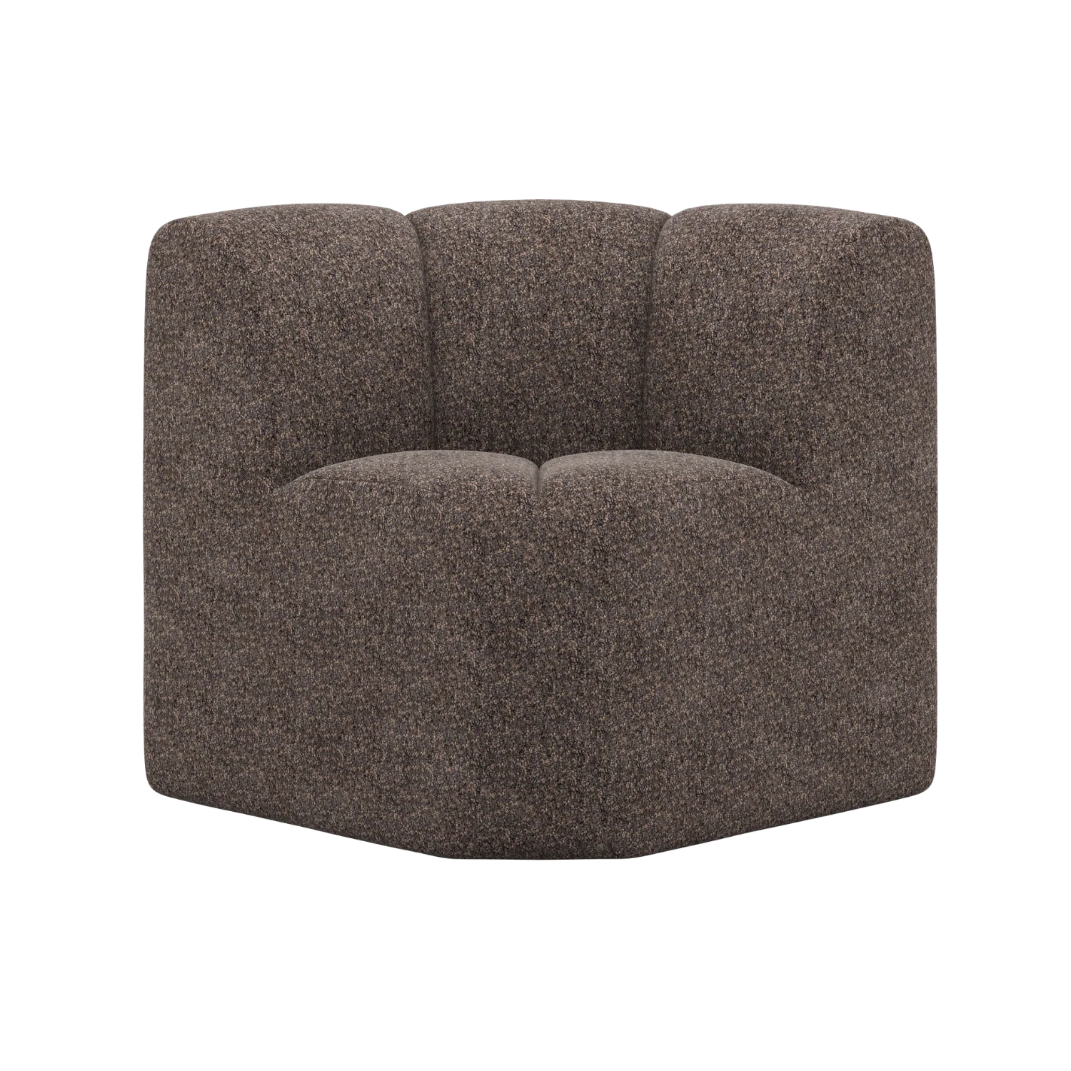 Sofa modułowa MOJO BENCH - element narożny brązowy baranek