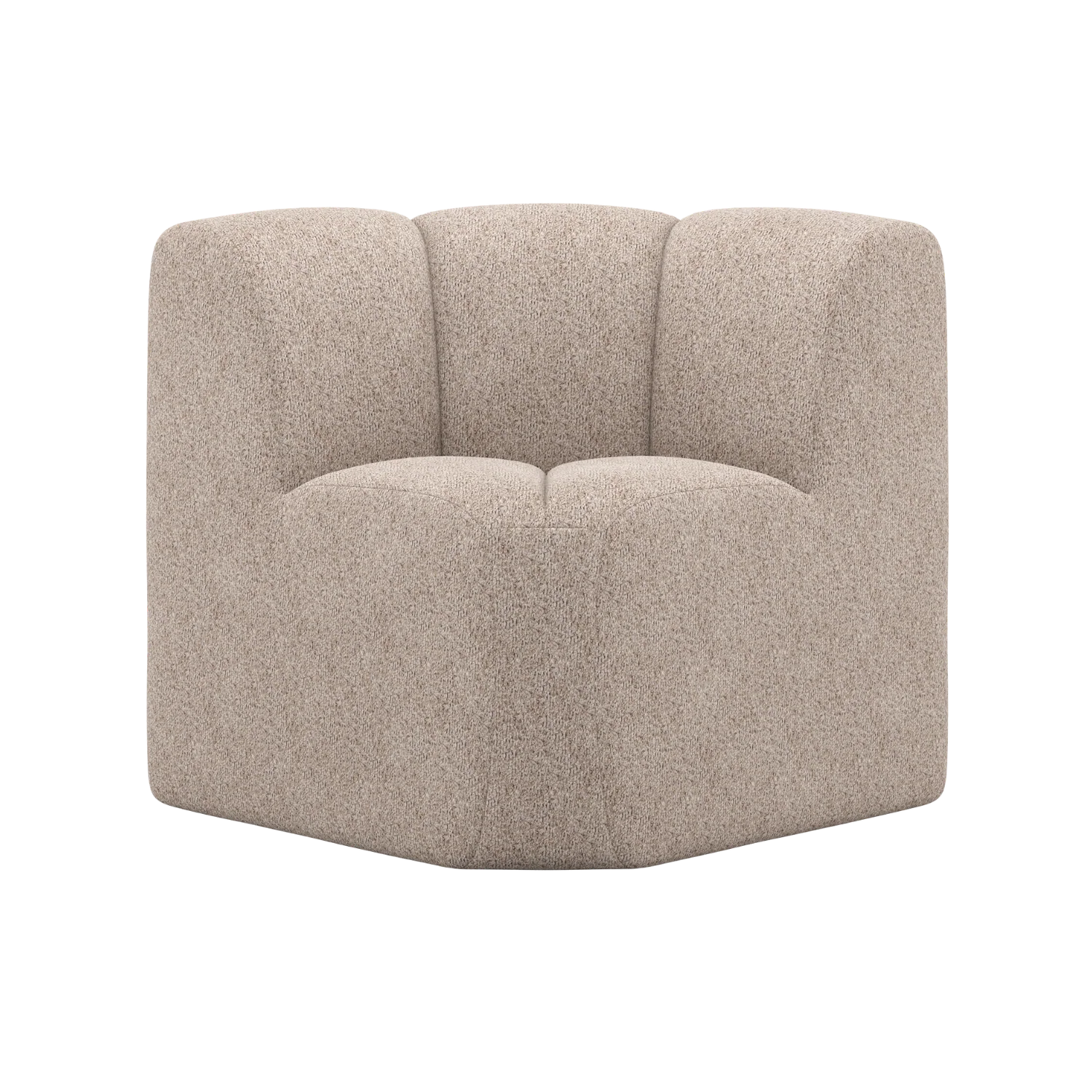 Sofa modułowa MOJO BENCH - element narożny piaskowy baranek