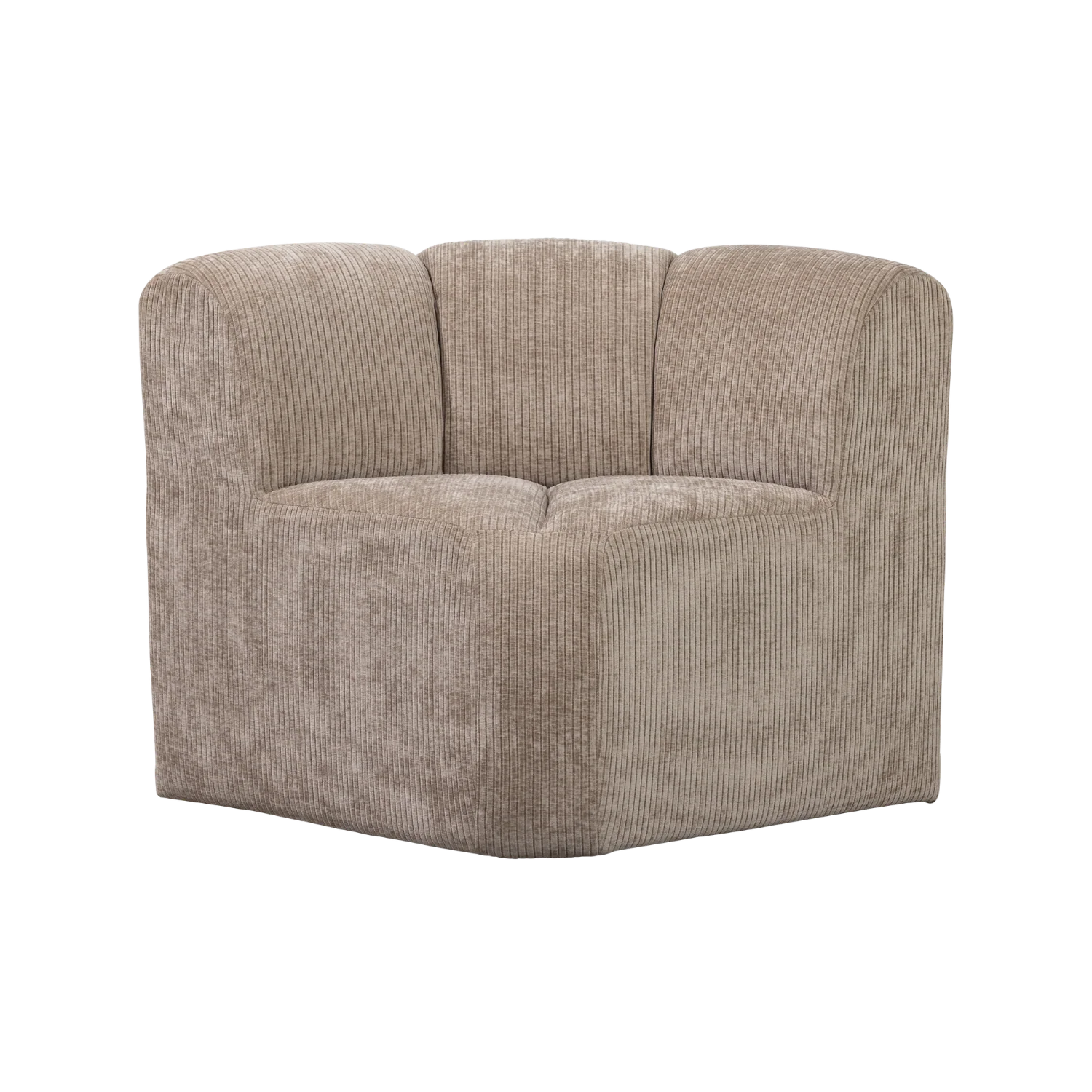 Sofa modułowa MOJO BENCH - element narożny piaskowy sztruks