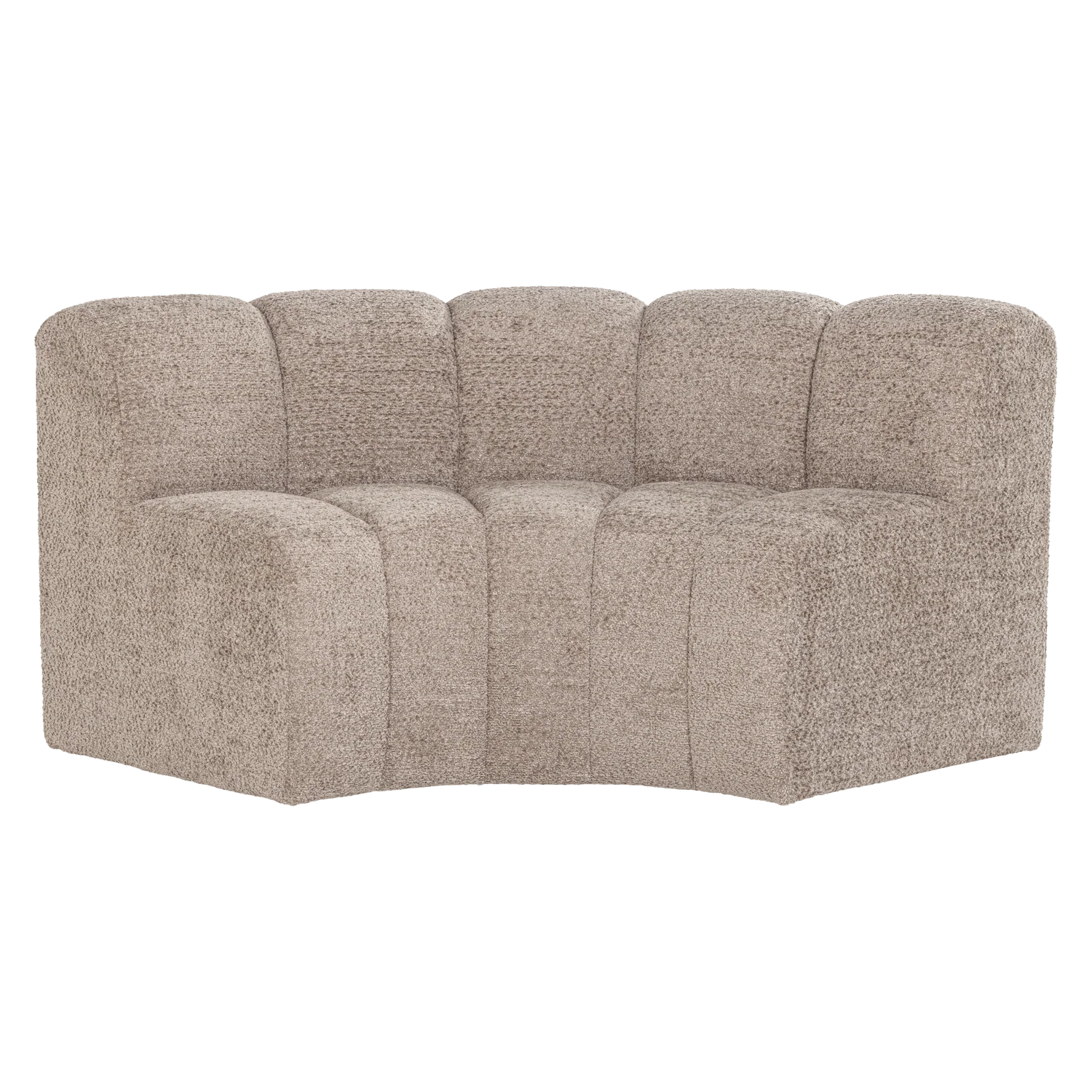 Sofa modułowa MOJO BENCH - element narożny półokrągły piaskowy baranek - Image 3