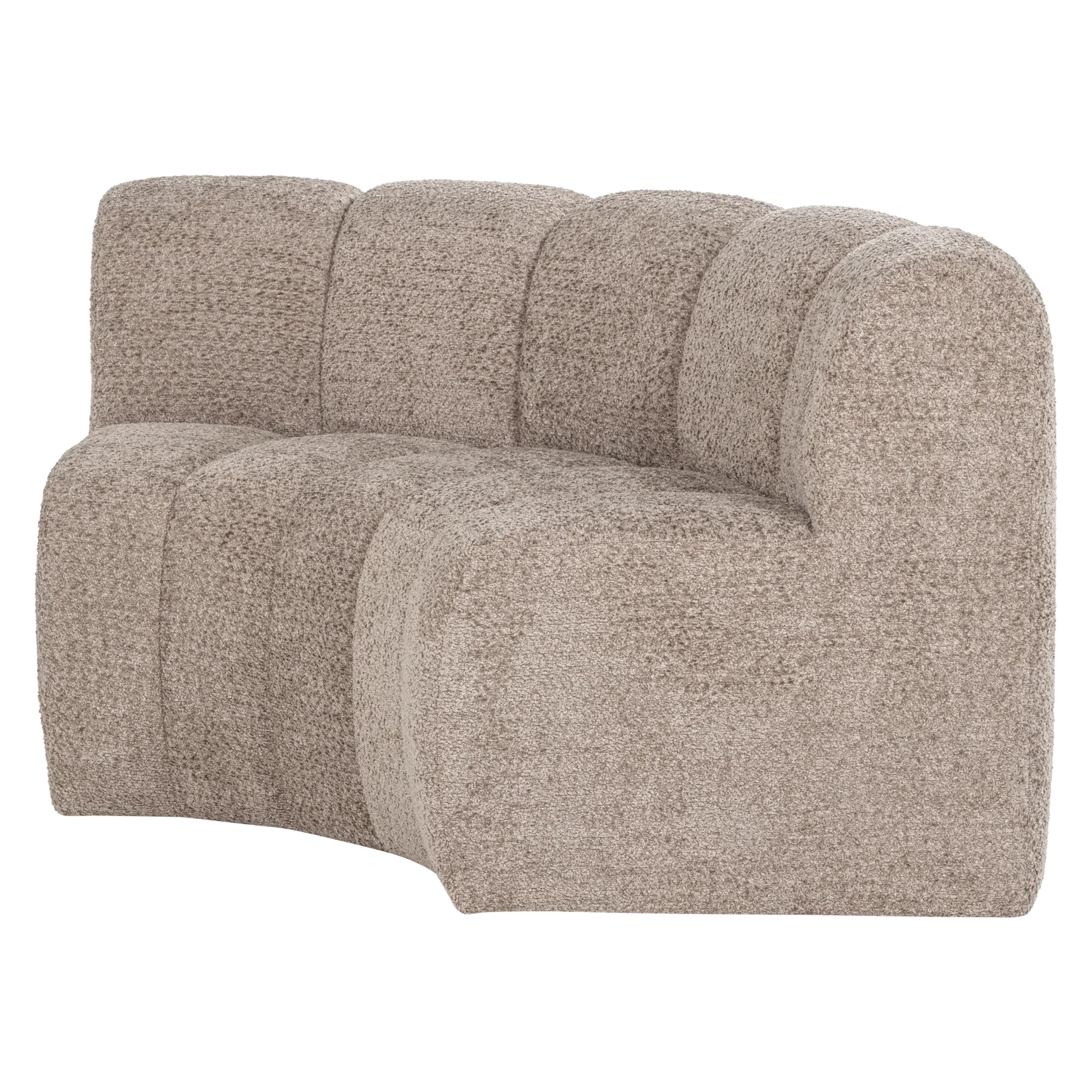 Sofa modułowa MOJO BENCH - element narożny półokrągły piaskowy baranek - Image 4
