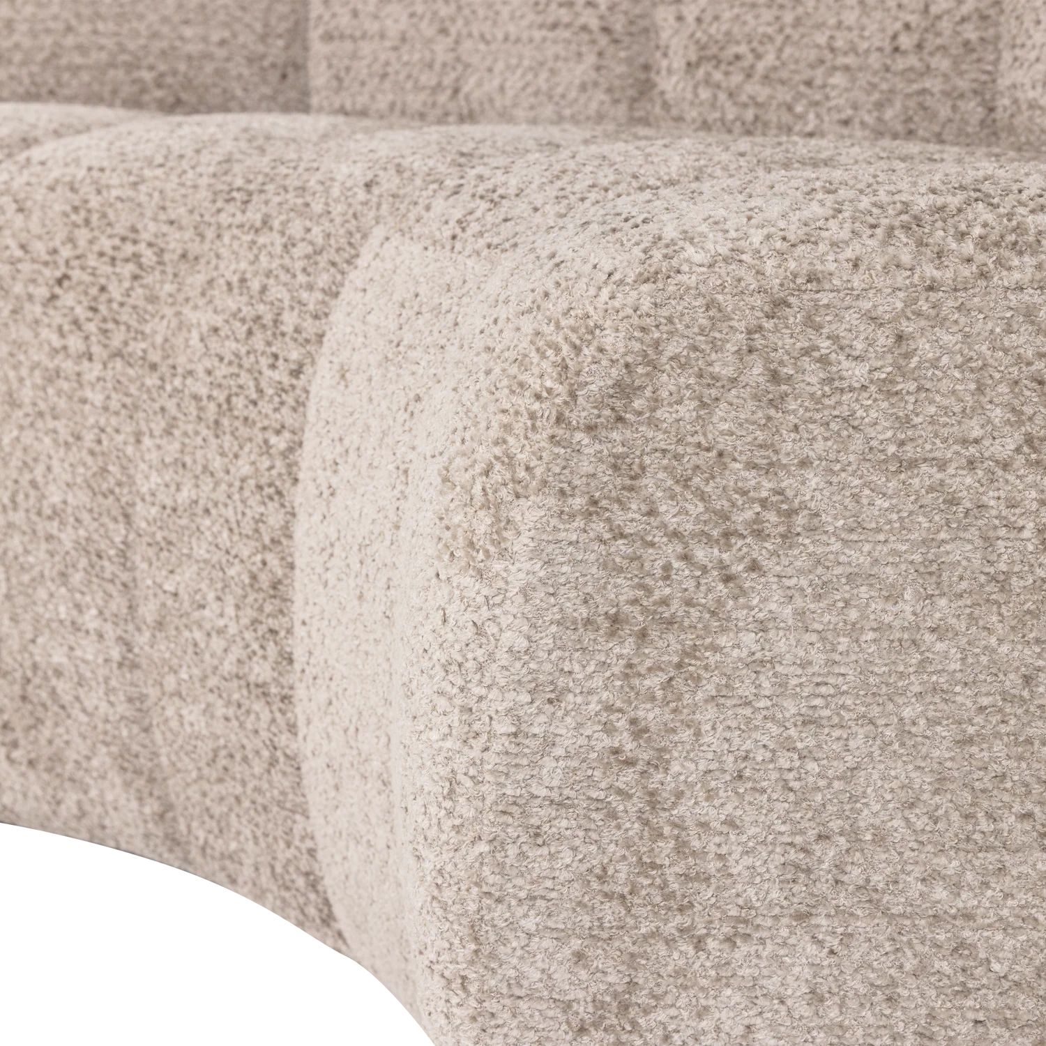 Sofa modułowa MOJO BENCH - element narożny półokrągły piaskowy baranek - Image 6