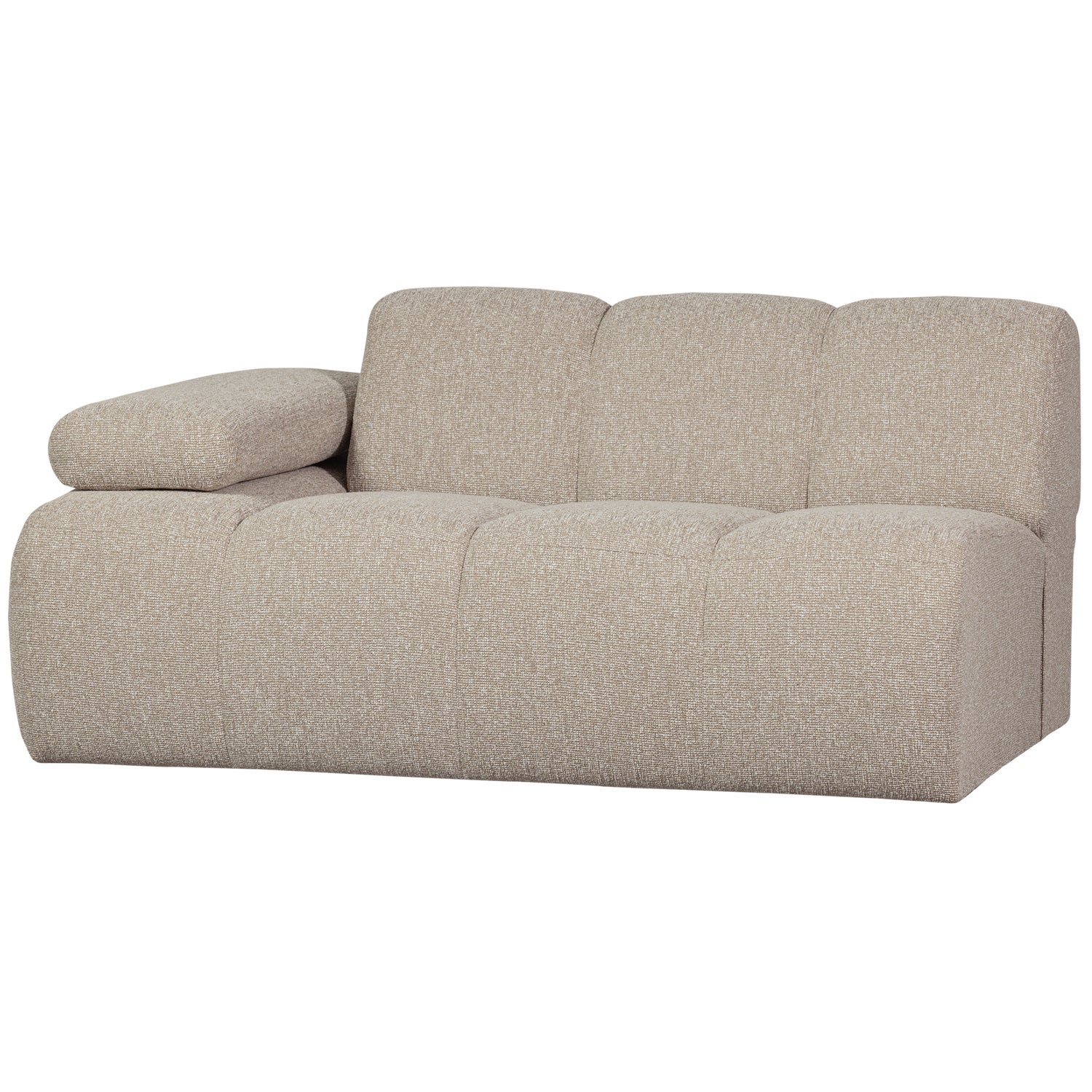 Sofa modułowa MOJO - element 1,5-osobowy lewostronny beżowy melanż bouclé - Image 8