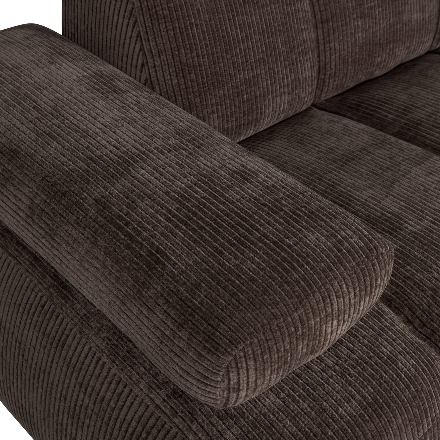 Sofa modułowa MOJO - element 1,5-osobowy lewostronny ciemnobrązowy sztruks - Image 4
