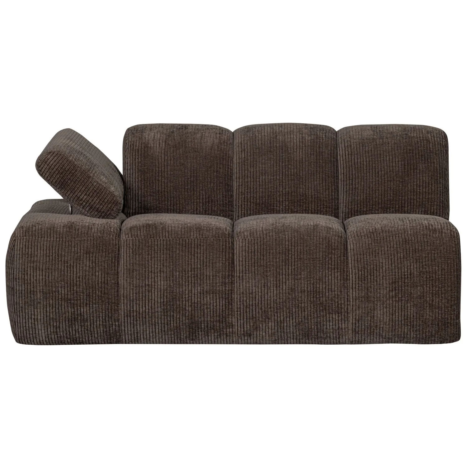 Sofa modułowa MOJO - element 1,5-osobowy lewostronny ciemnobrązowy sztruks - Image 7