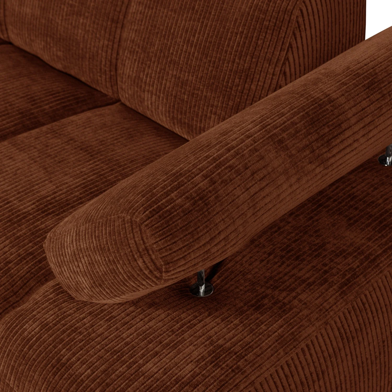 Sofa modułowa MOJO - element 1,5-osobowy prawostronny rdzawy brązowy sztruks - Image 3