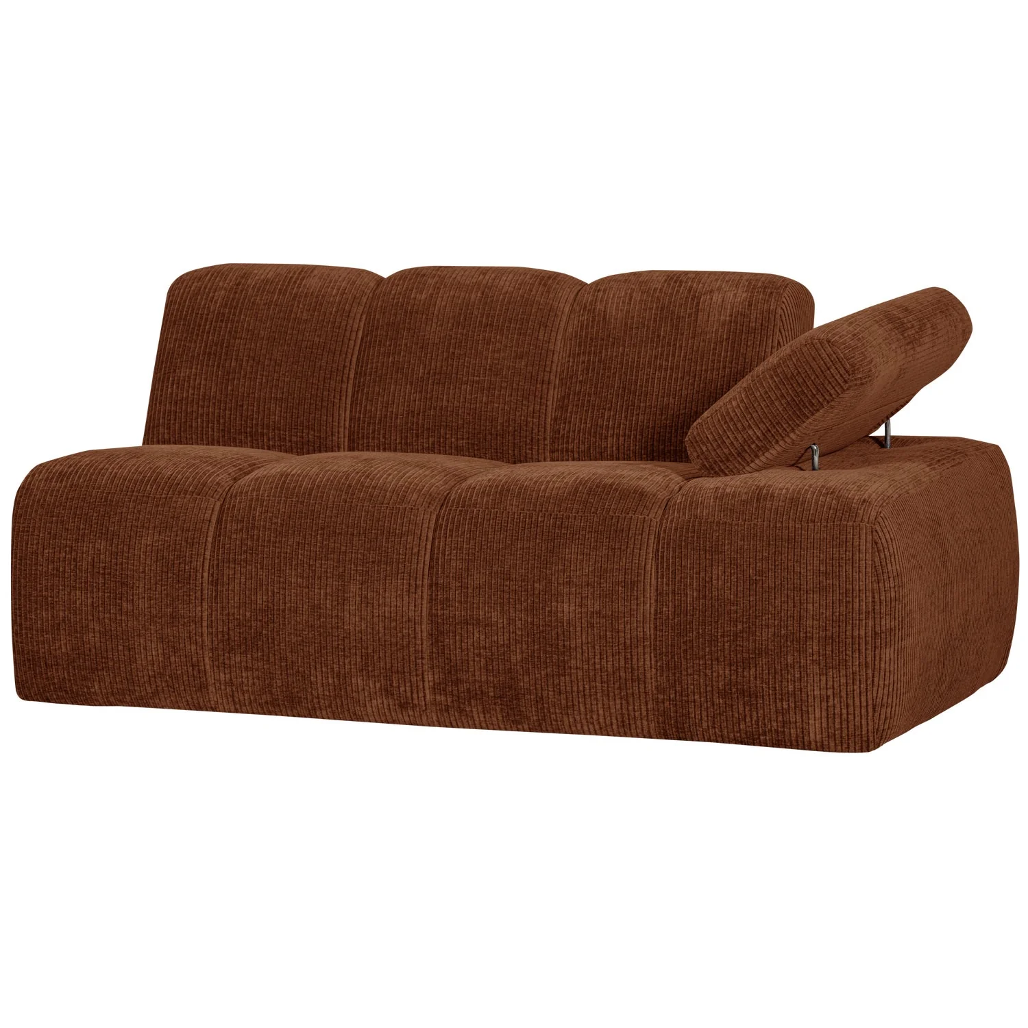 Sofa modułowa MOJO - element 1,5-osobowy prawostronny rdzawy brązowy sztruks - Image 6
