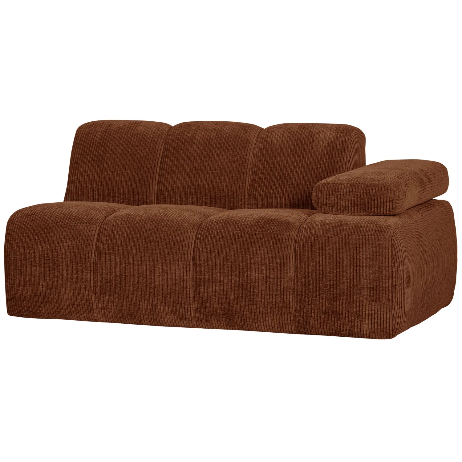 Sofa modułowa MOJO - element 1,5-osobowy prawostronny rdzawy brązowy sztruks - Image 7