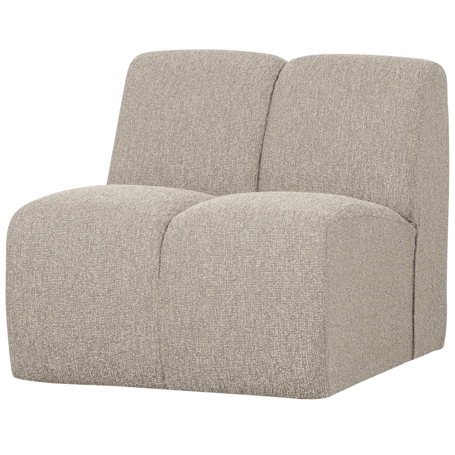 Sofa modułowa MOJO - element 1-osobowy beżowy melanż bouclé - Image 5