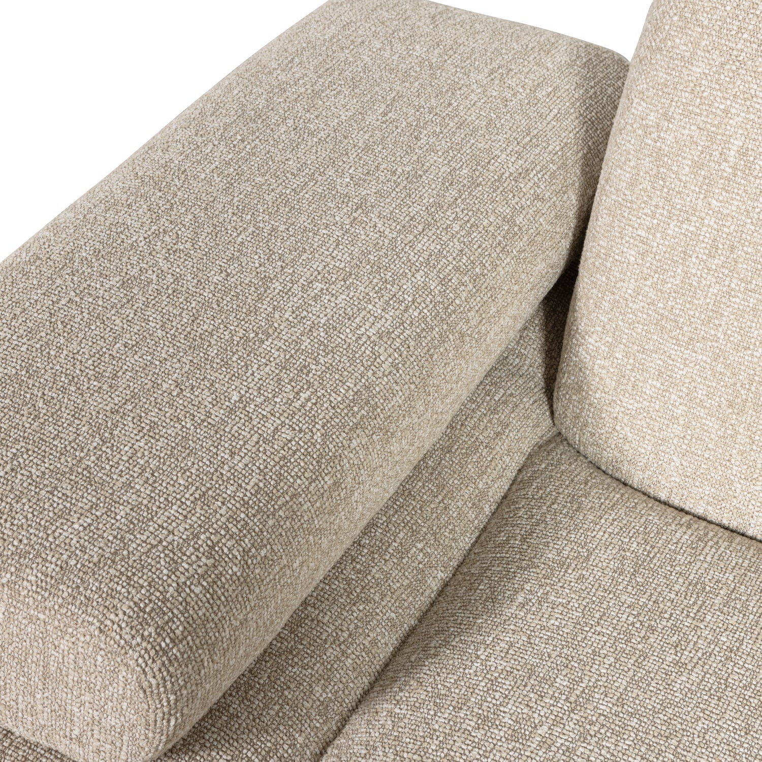 Sofa modułowa MOJO - element lewostronny beżowy melanż bouclé - Image 2