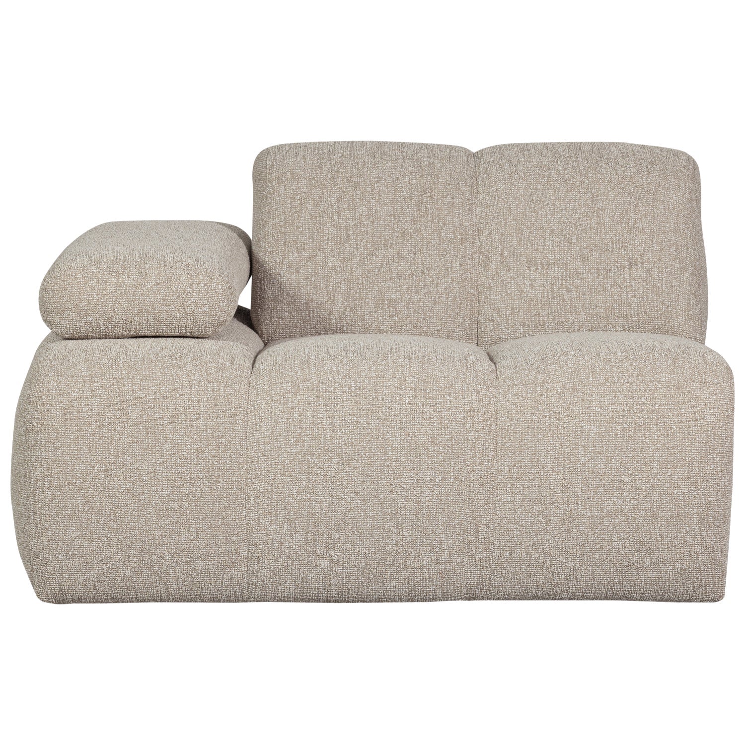 Sofa modułowa MOJO - element lewostronny beżowy melanż bouclé - Image 3