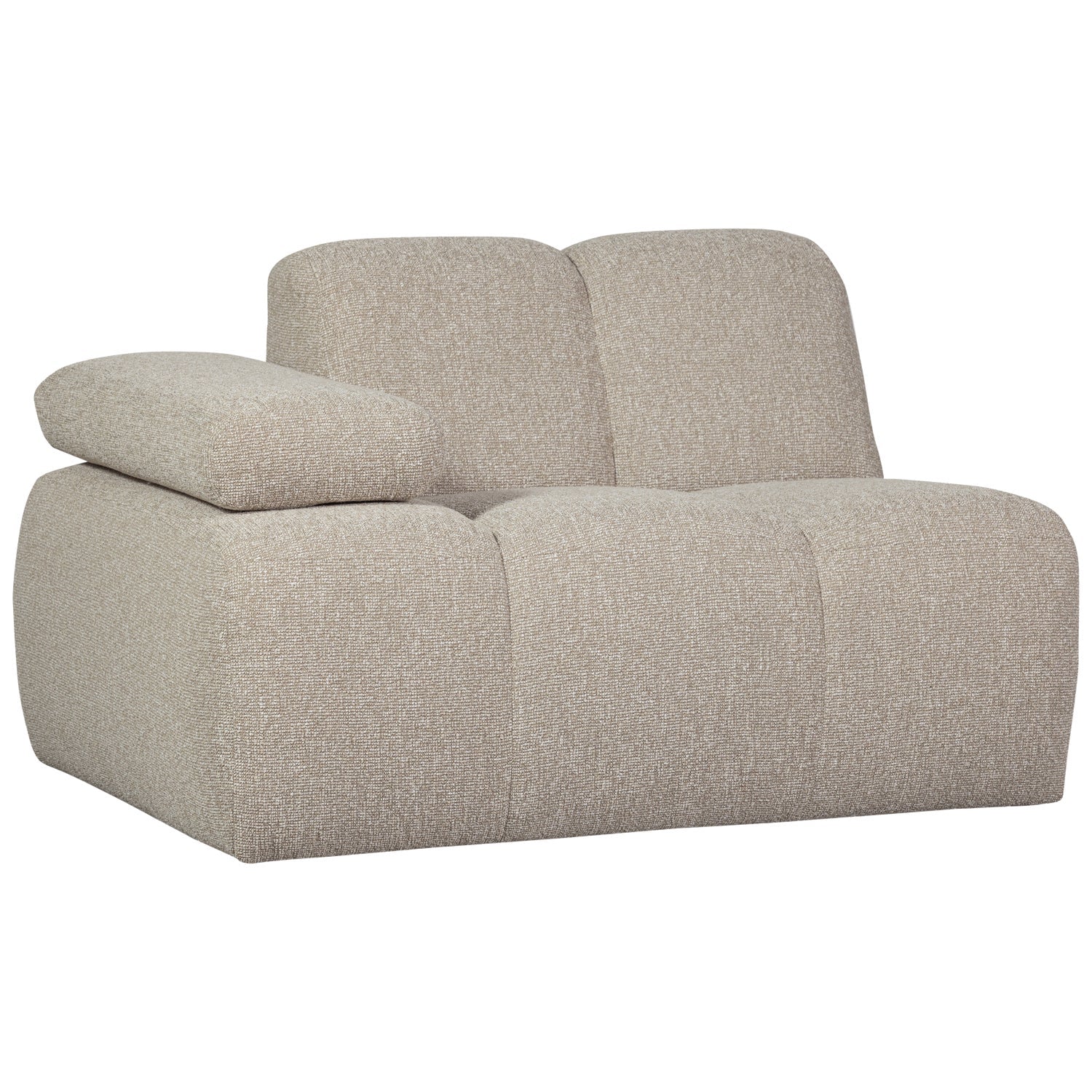 Sofa modułowa MOJO - element lewostronny beżowy melanż bouclé - Image 5