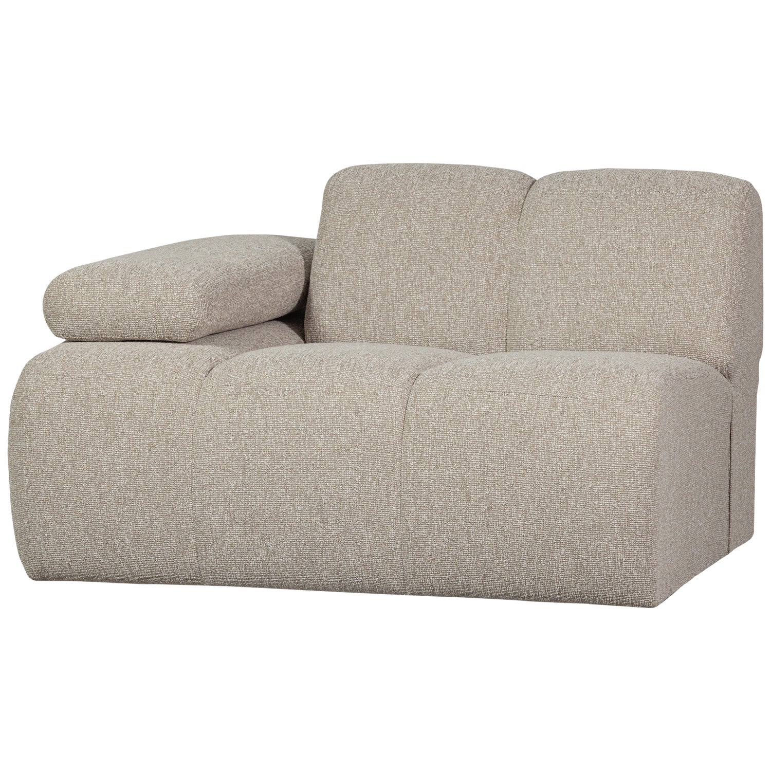 Sofa modułowa MOJO - element lewostronny beżowy melanż bouclé - Image 6