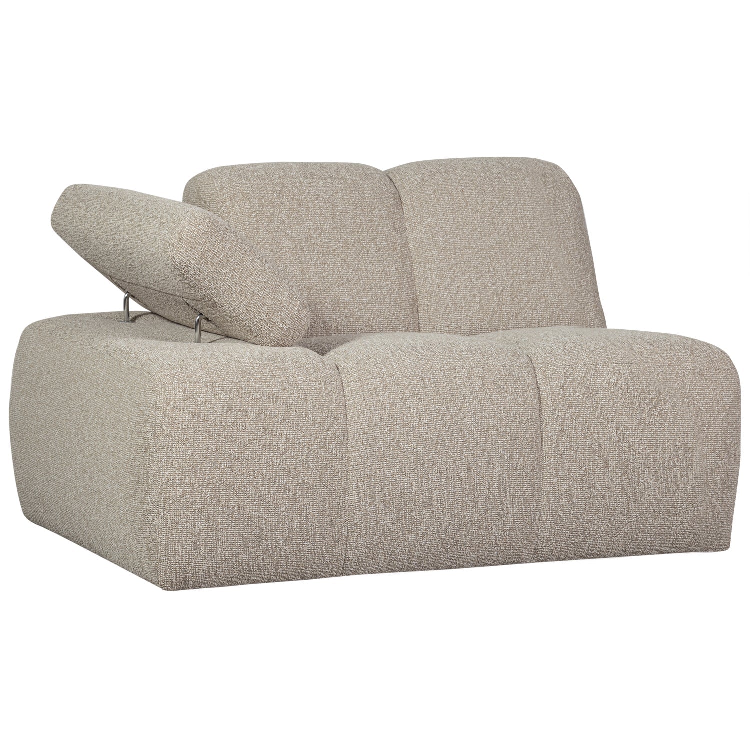 Sofa modułowa MOJO - element lewostronny beżowy melanż bouclé - Image 7
