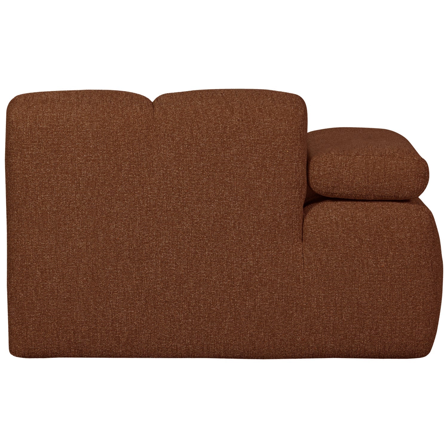 Sofa modułowa MOJO - element lewostronny rdzawy brązowy bouclé - Image 3