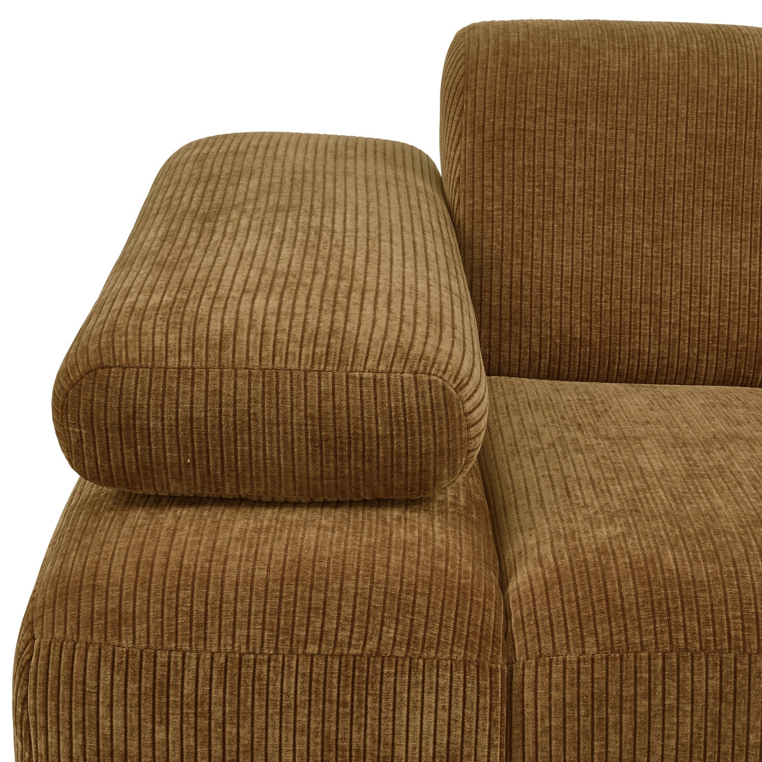 Sofa modułowa MOJO - element lewostronny ciemny miodowy sztruks - Image 2