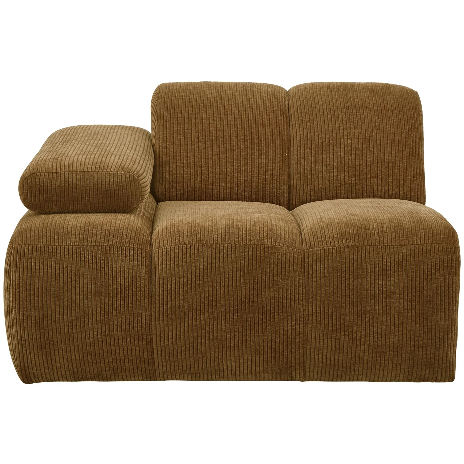 Sofa modułowa MOJO - element lewostronny ciemny miodowy sztruks - Image 4