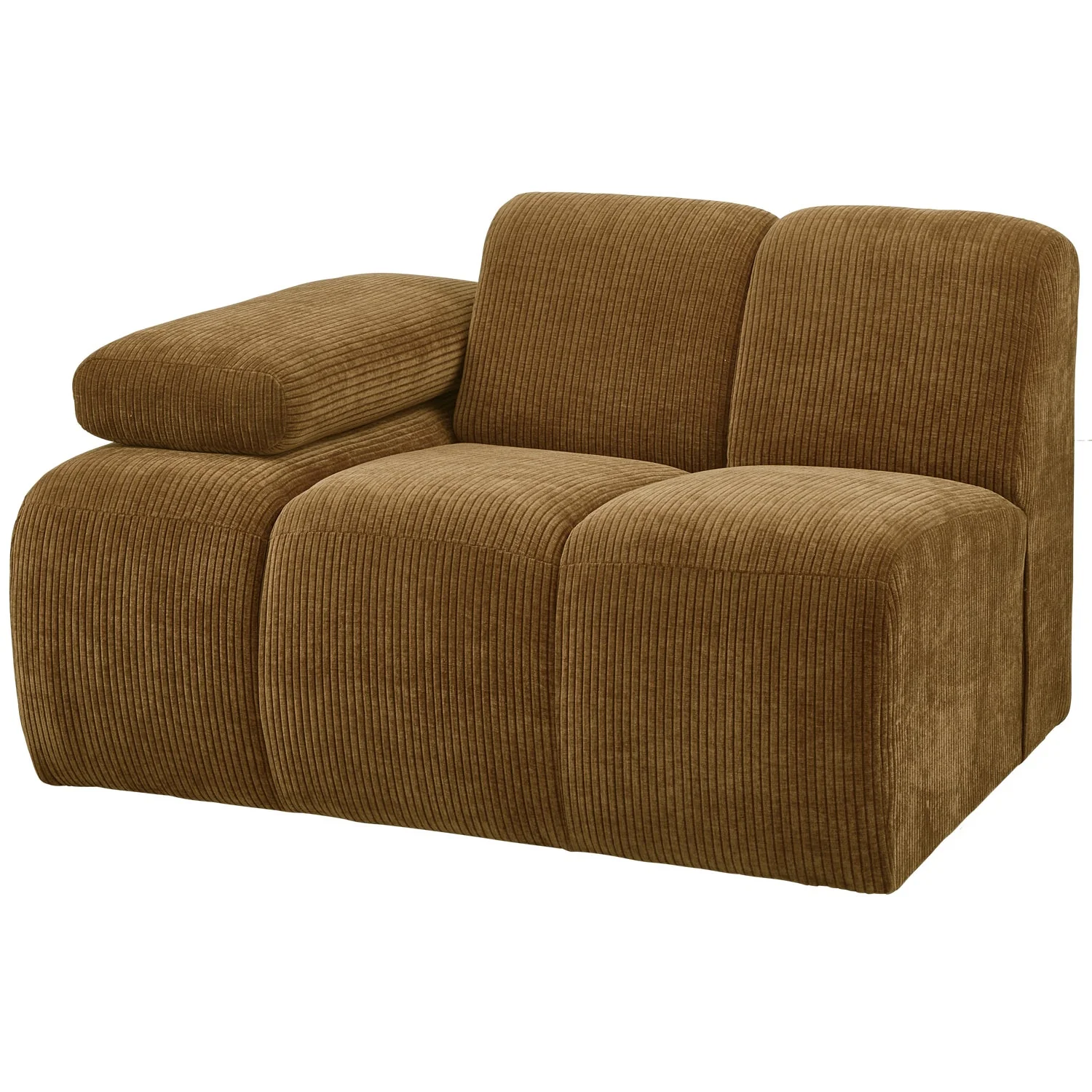 Sofa modułowa MOJO - element lewostronny ciemny miodowy sztruks - Image 6