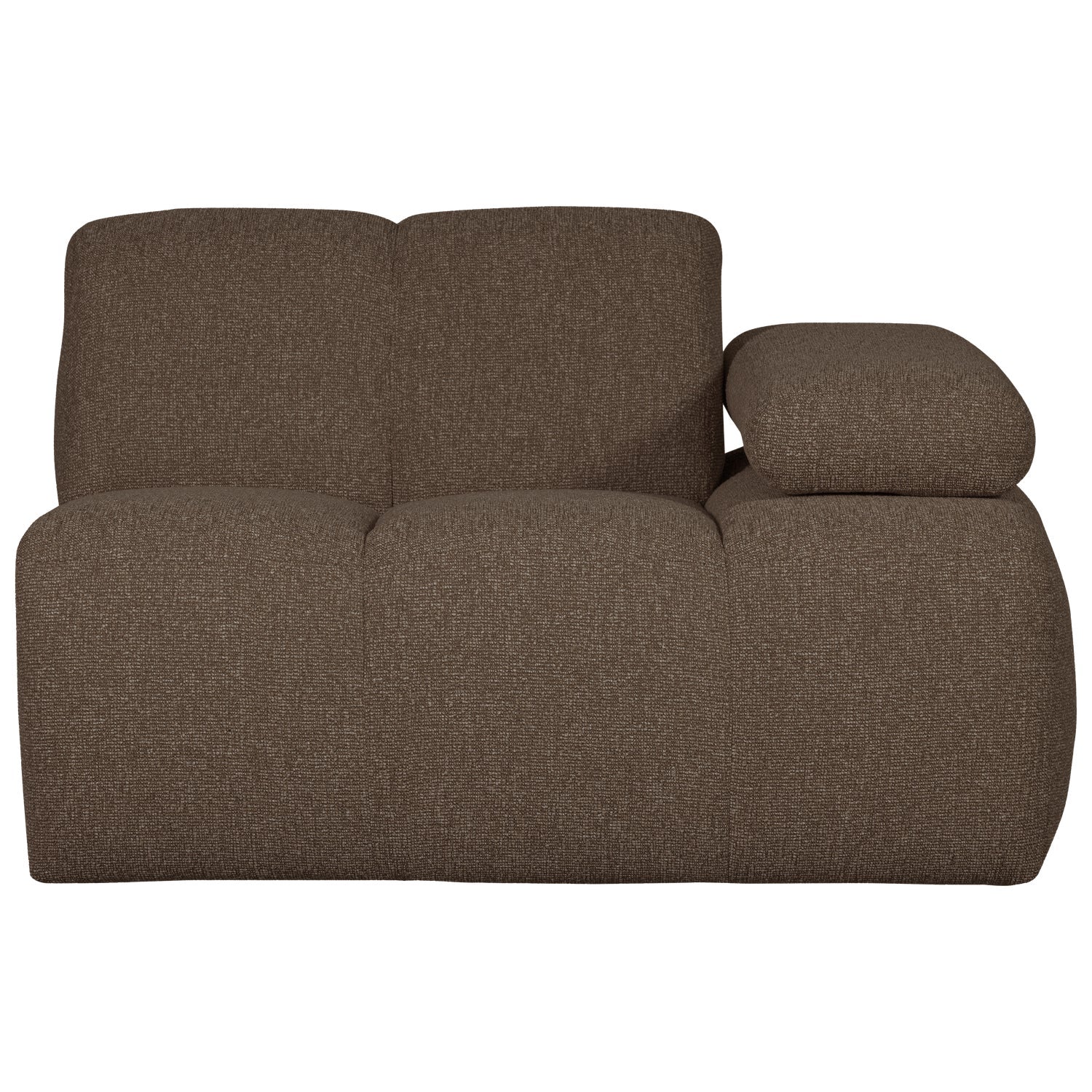 Sofa modułowa MOJO - element prawostronny ciemnobrązowy bouclé - Image 3