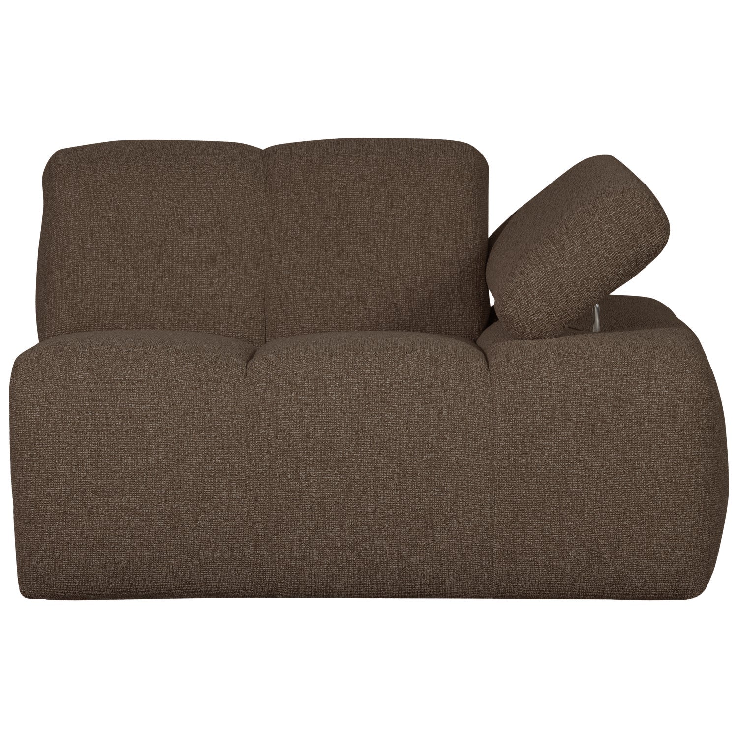 Sofa modułowa MOJO - element prawostronny ciemnobrązowy bouclé - Image 4