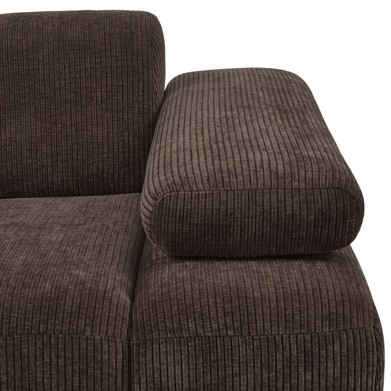Sofa modułowa MOJO - element prawostronny ciemnobrązowy sztruks - Image 2