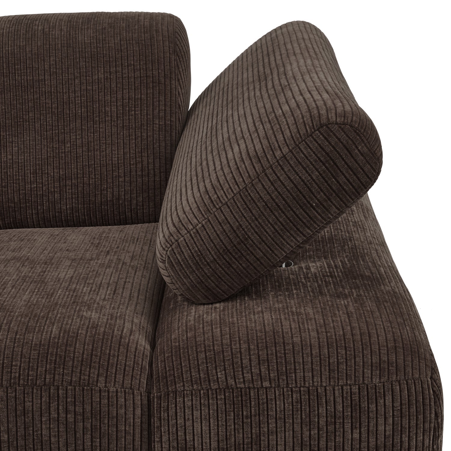 Sofa modułowa MOJO - element prawostronny ciemnobrązowy sztruks - Image 3