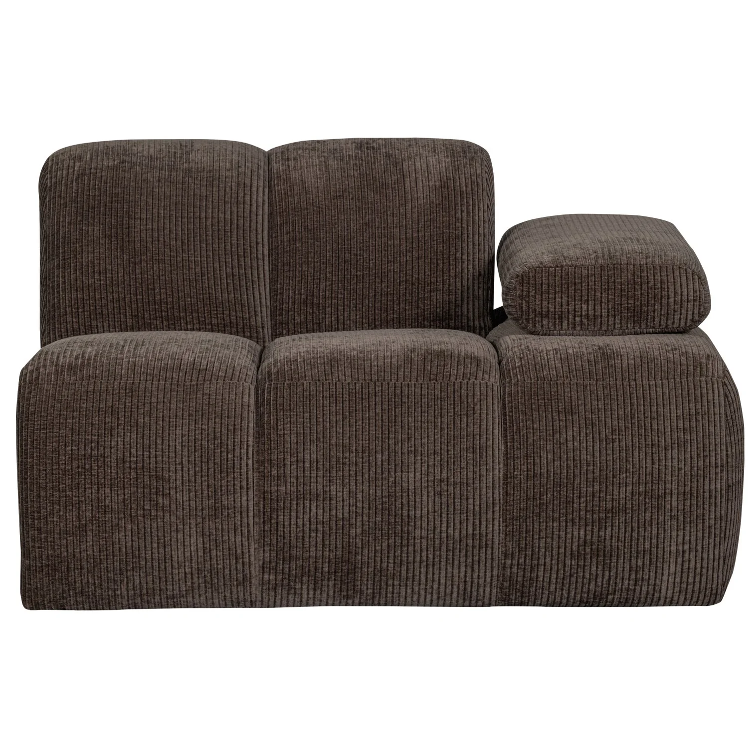 Sofa modułowa MOJO - element prawostronny ciemnobrązowy sztruks - Image 4