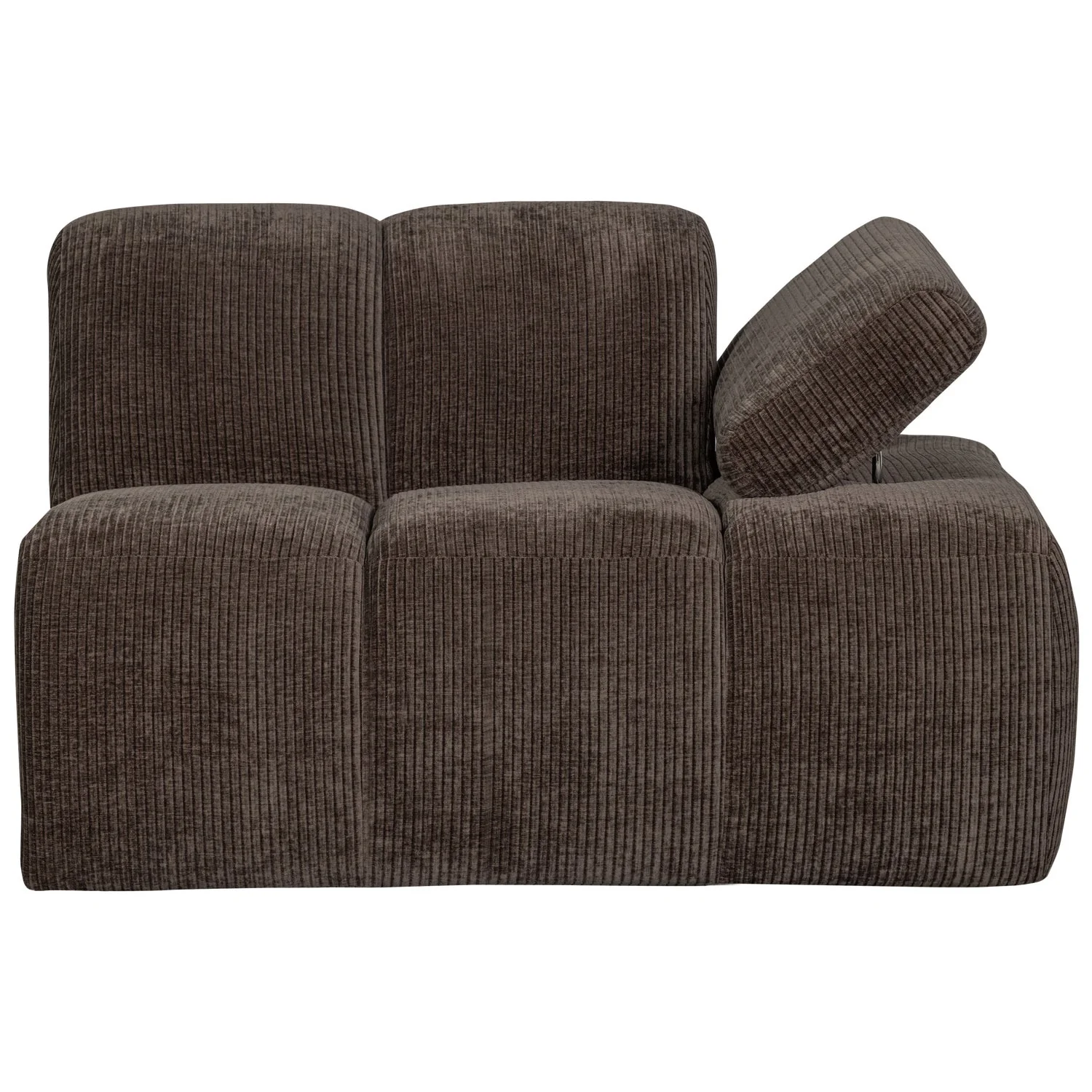 Sofa modułowa MOJO - element prawostronny ciemnobrązowy sztruks - Image 5
