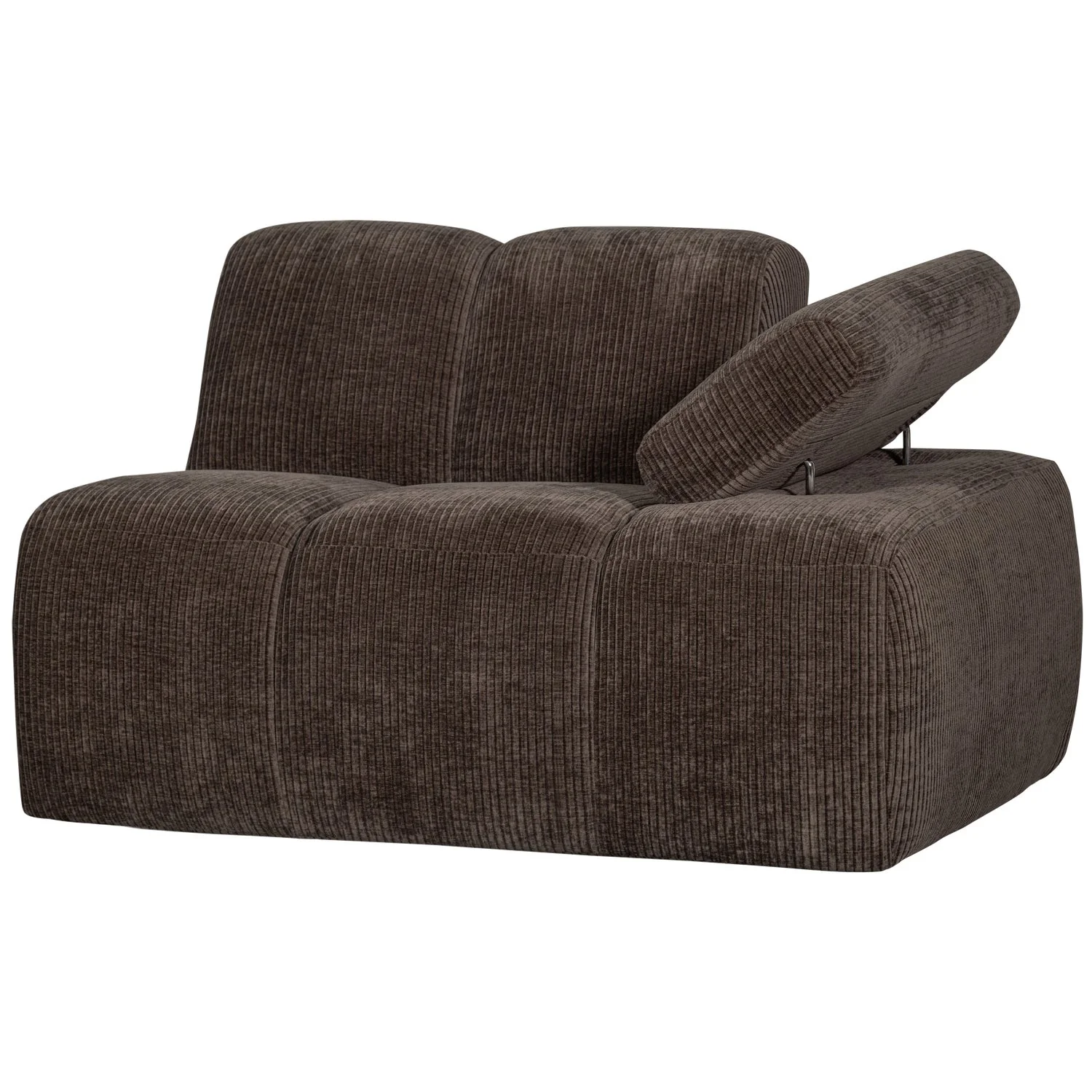 Sofa modułowa MOJO - element prawostronny ciemnobrązowy sztruks - Image 6