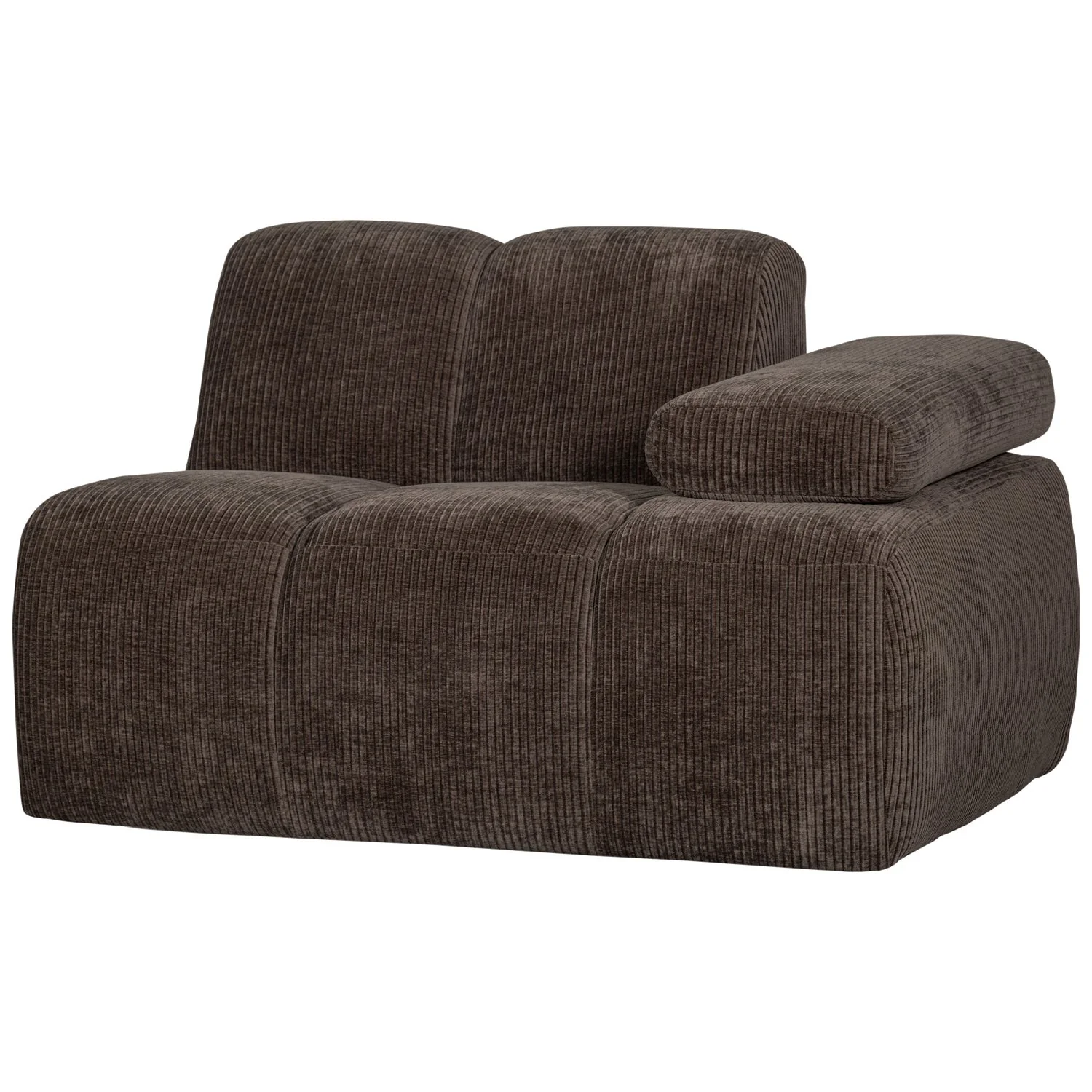 Sofa modułowa MOJO - element prawostronny ciemnobrązowy sztruks - Image 8
