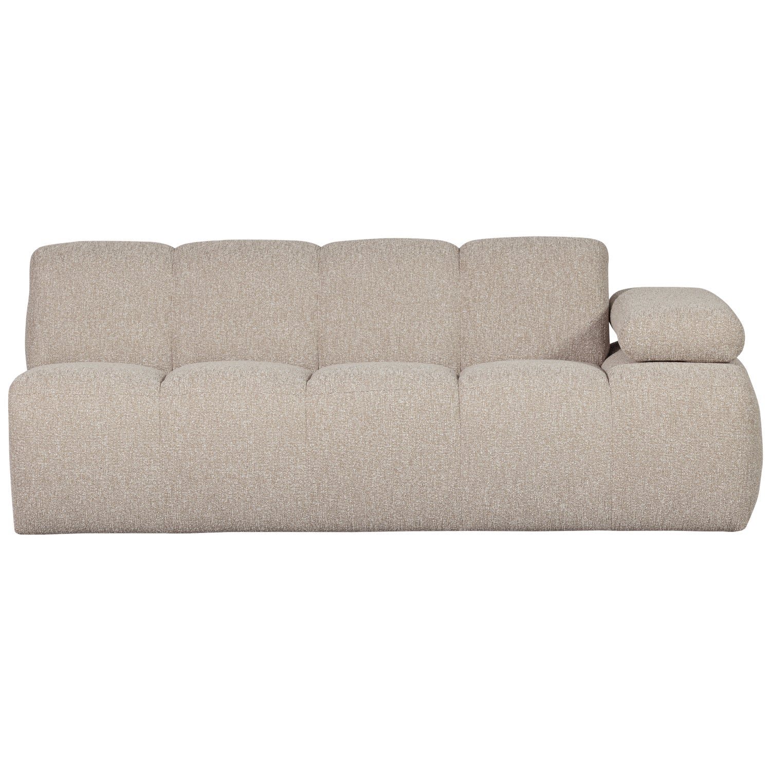 Sofa modułowa MOJO - element 2-osobowy prawostronny beżowy melanż bouclé - Image 3