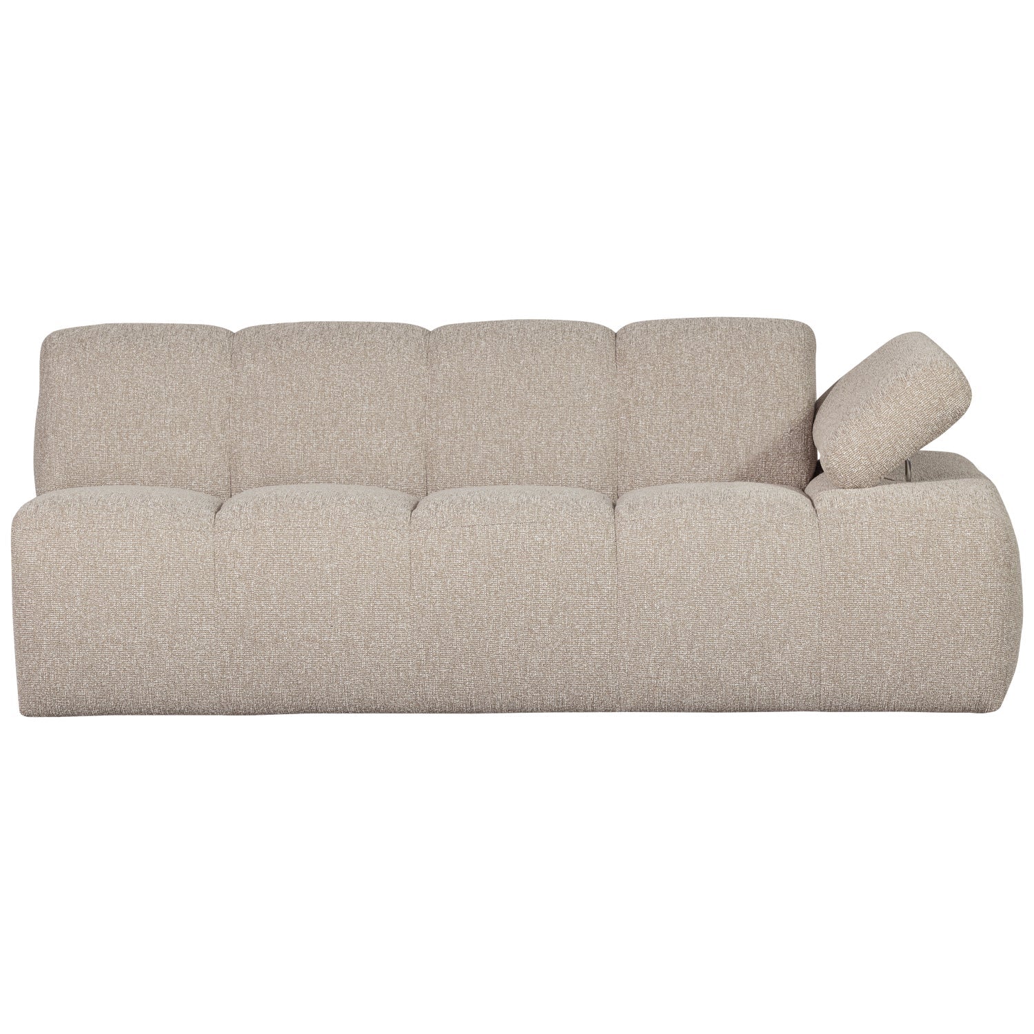 Sofa modułowa MOJO - element 2-osobowy prawostronny beżowy melanż bouclé - Image 4