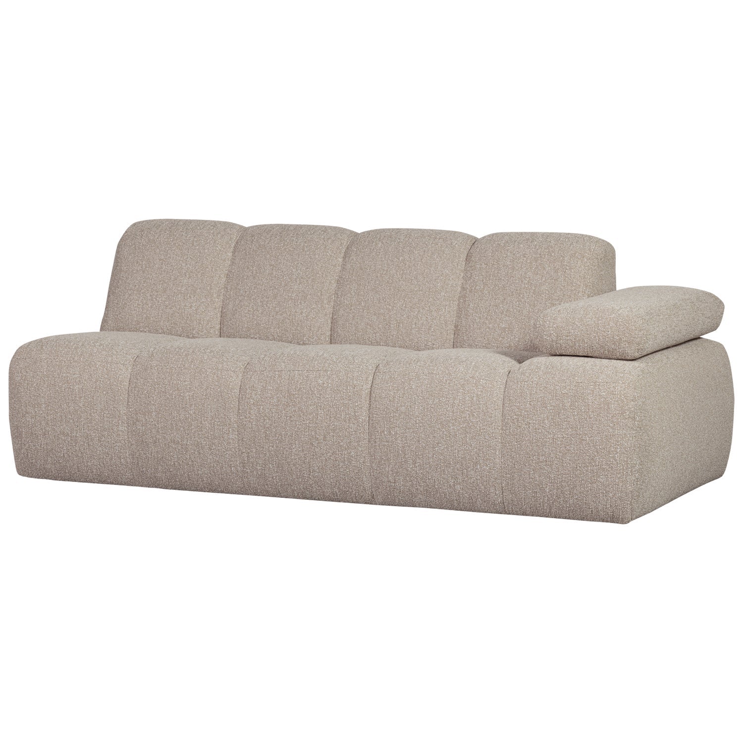 Sofa modułowa MOJO - element 2-osobowy prawostronny beżowy melanż bouclé - Image 7