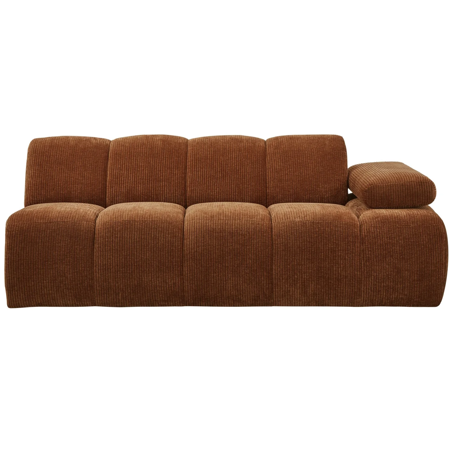 Sofa modułowa MOJO - element 2-osobowy prawostronny rdzawy brązowy sztruks - Image 4