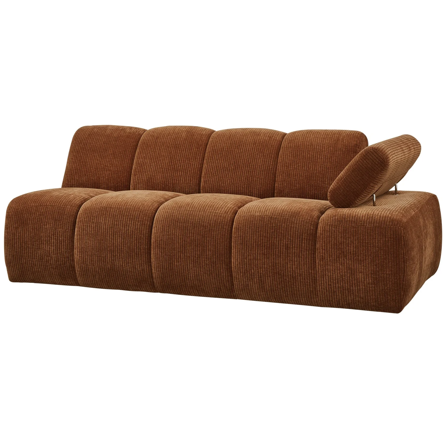 Sofa modułowa MOJO - element 2-osobowy prawostronny rdzawy brązowy sztruks - Image 6