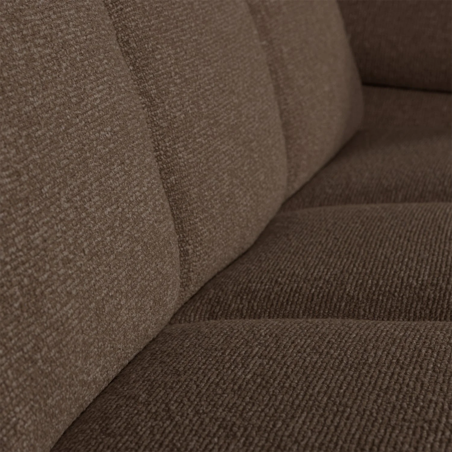 Sofa modułowa MOJO - element 2-osobowy prawostronny ciemnobrązowy bouclé - Image 2