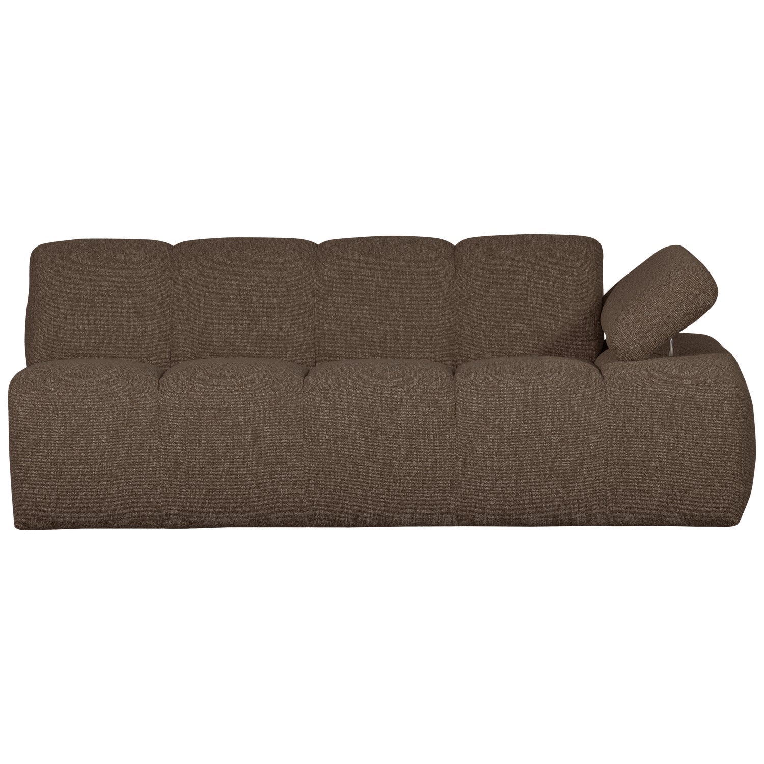Sofa modułowa MOJO - element 2-osobowy prawostronny ciemnobrązowy bouclé - Image 4