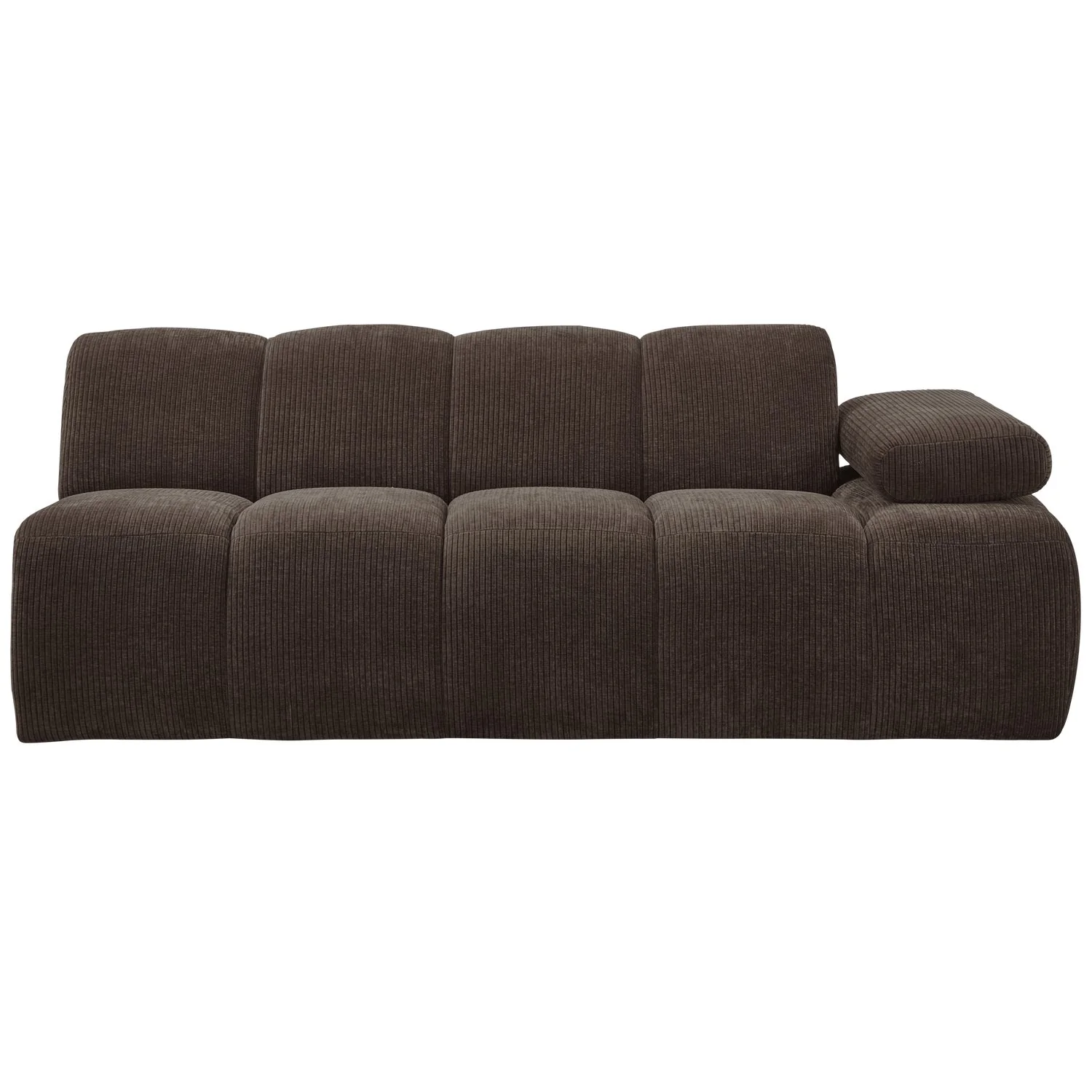 Sofa modułowa MOJO - element 2-osobowy prawostronny ciemnobrązowy sztruks - Image 4