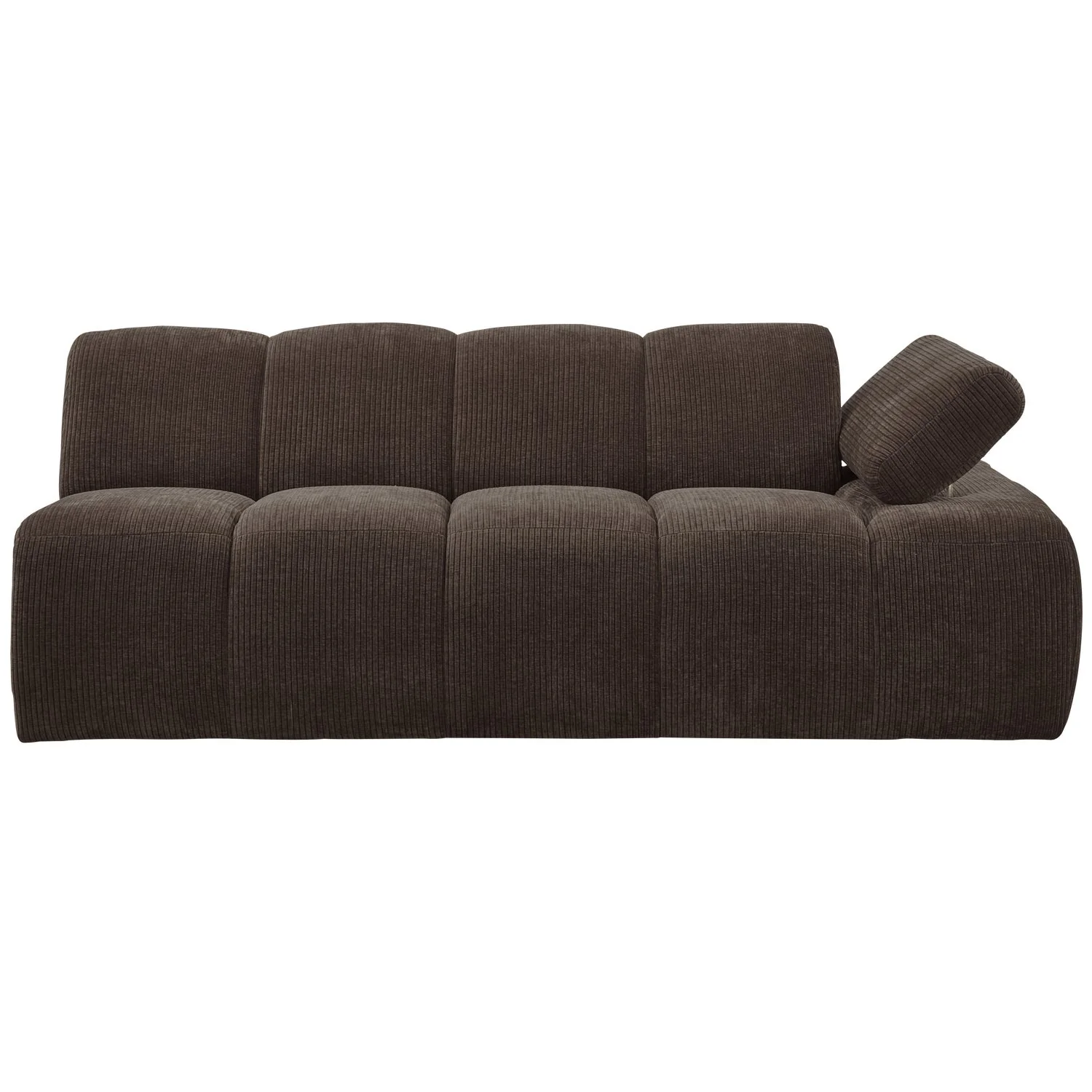 Sofa modułowa MOJO - element 2-osobowy prawostronny ciemnobrązowy sztruks - Image 5
