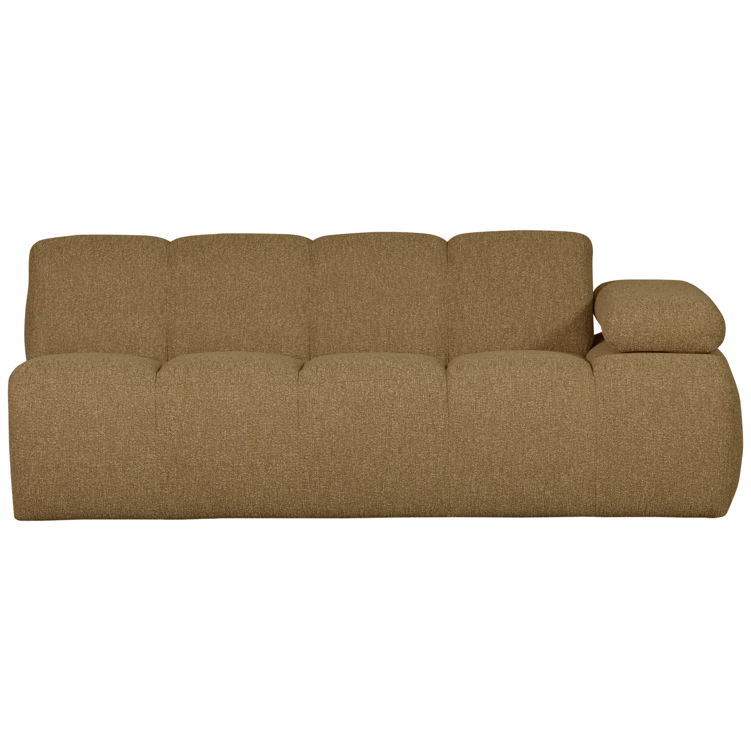 Sofa modułowa MOJO - element 2-osobowy prawostronny ciemny miodowy bouclé - Image 3
