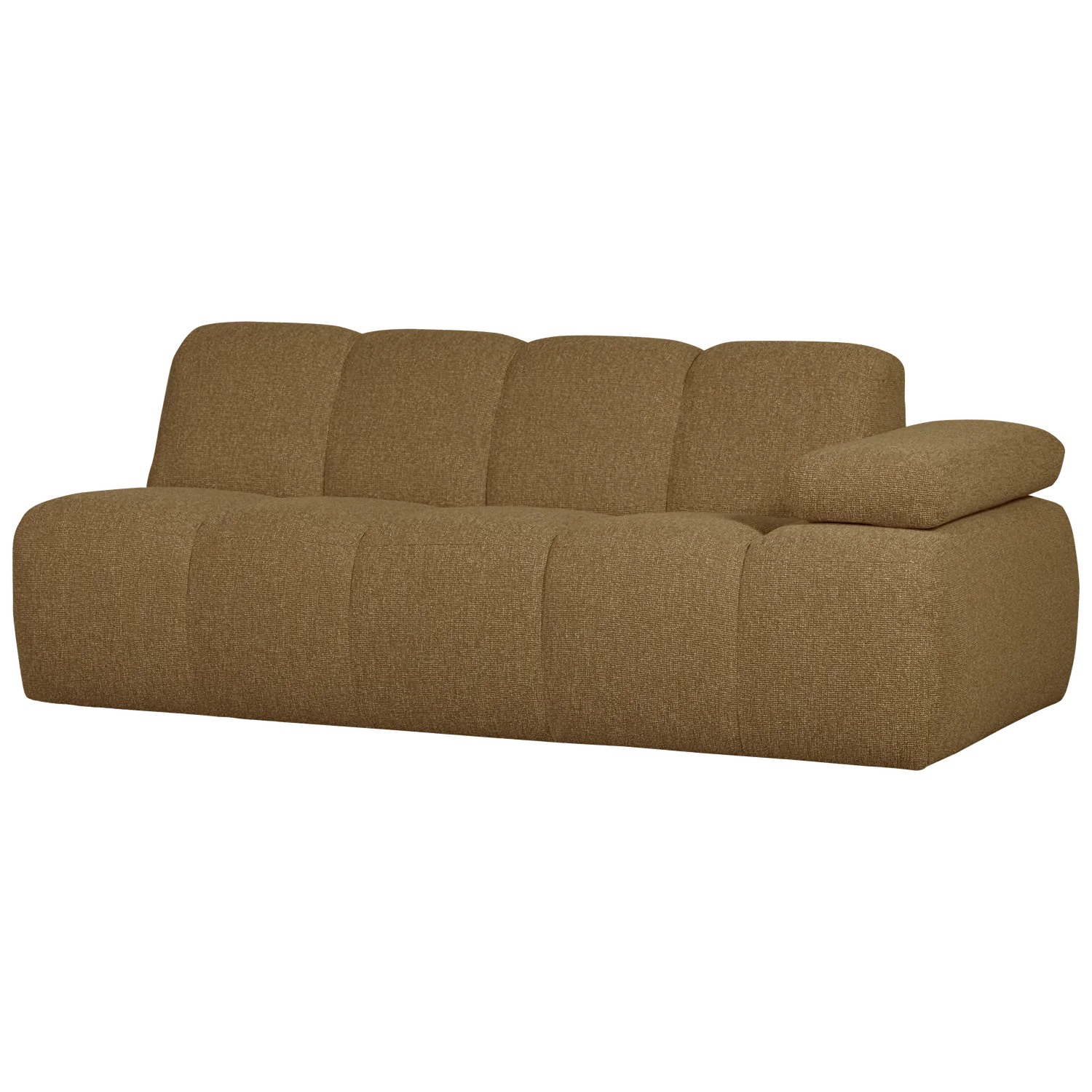 Sofa modułowa MOJO - element 2-osobowy prawostronny ciemny miodowy bouclé - Image 4