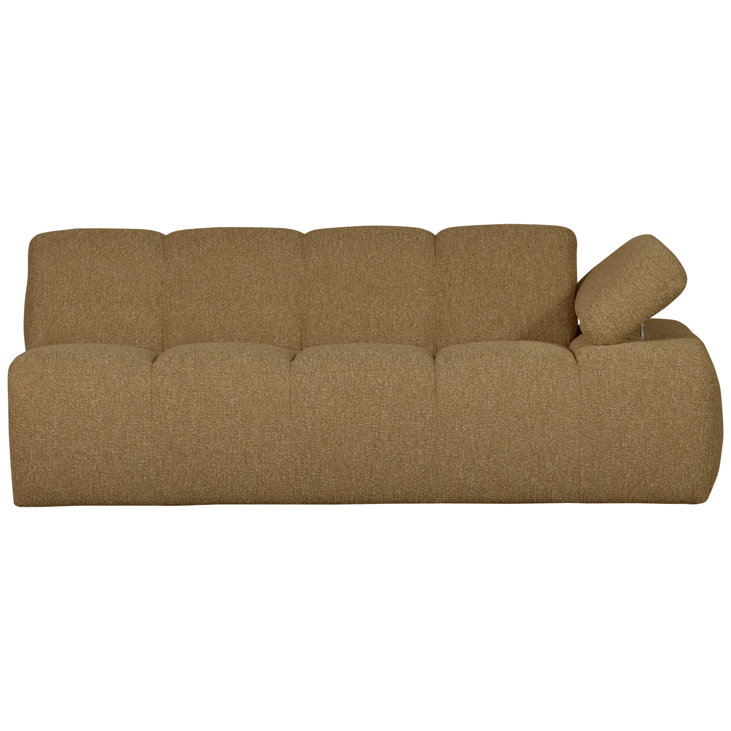 Sofa modułowa MOJO - element 2-osobowy prawostronny ciemny miodowy bouclé - Image 5