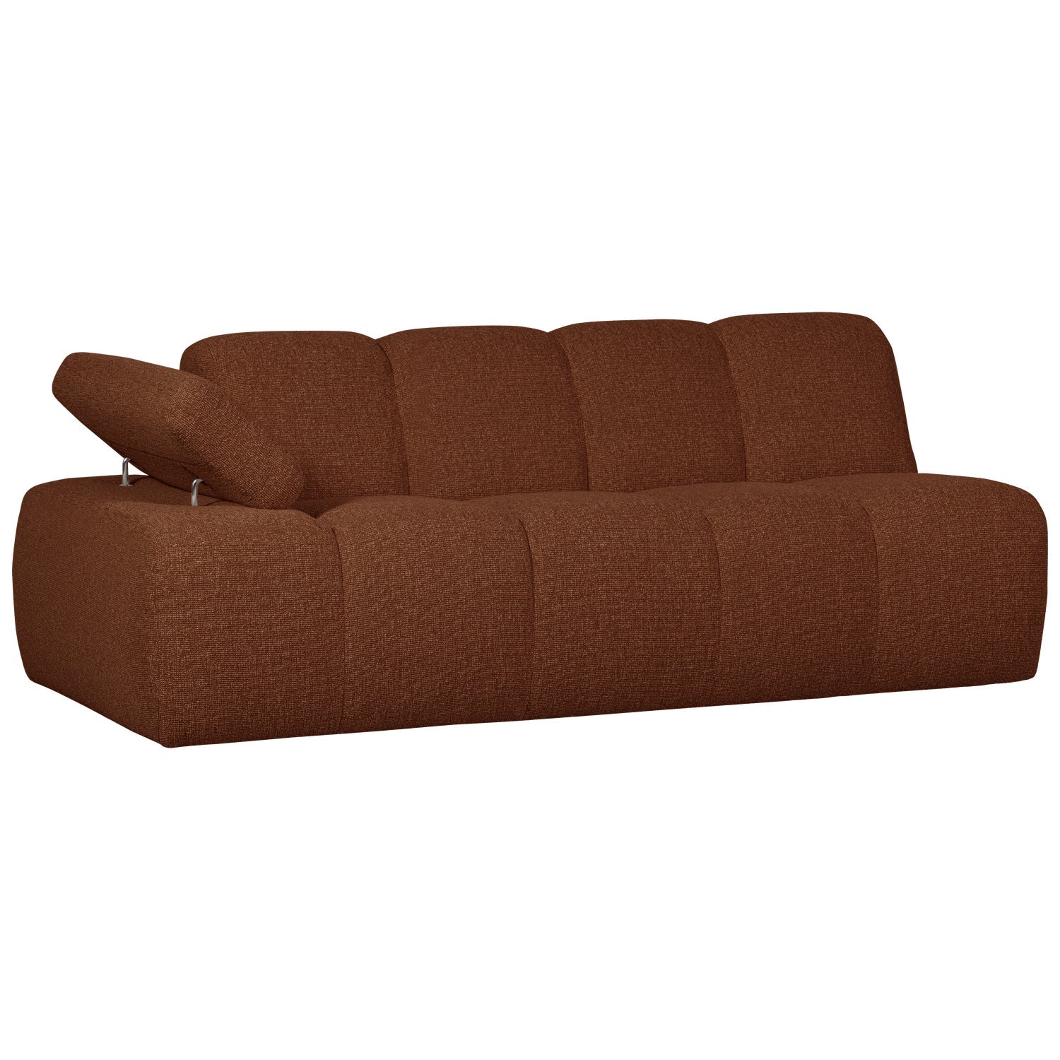 Sofa modułowa MOJO - element 2-osobowy lewostronny rdzawy brązowy bouclé - Image 7