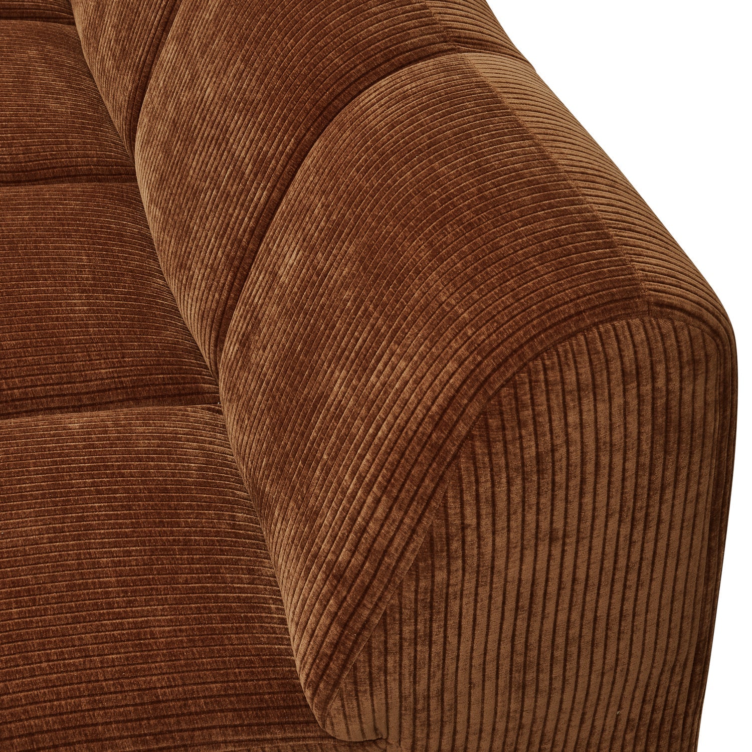 Sofa modułowa MOJO - element 2-osobowy lewostronny rdzawy brązowy sztruks - Image 6