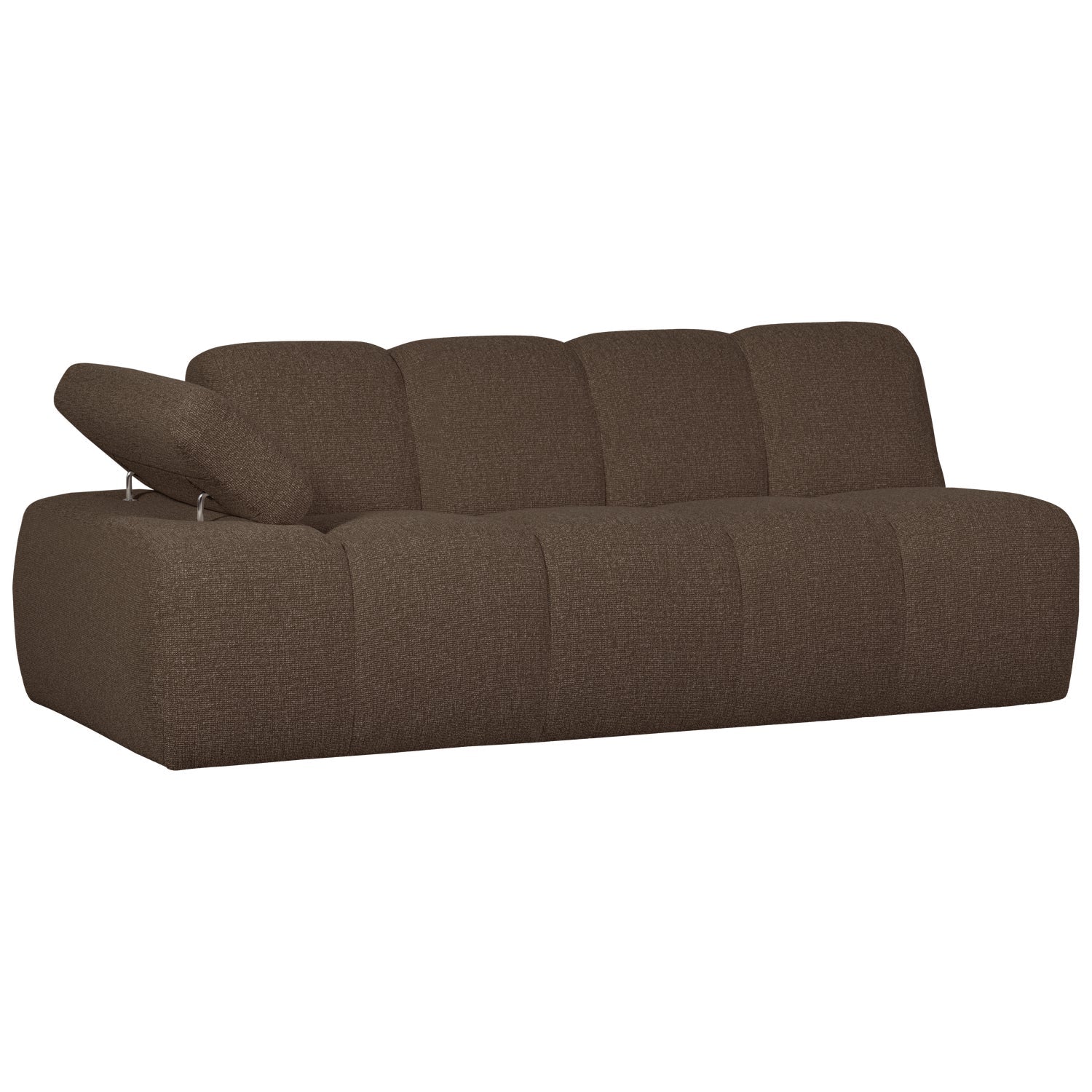Sofa modułowa MOJO - element 2-osobowy lewostronny ciemnobrązowy bouclé - Image 8