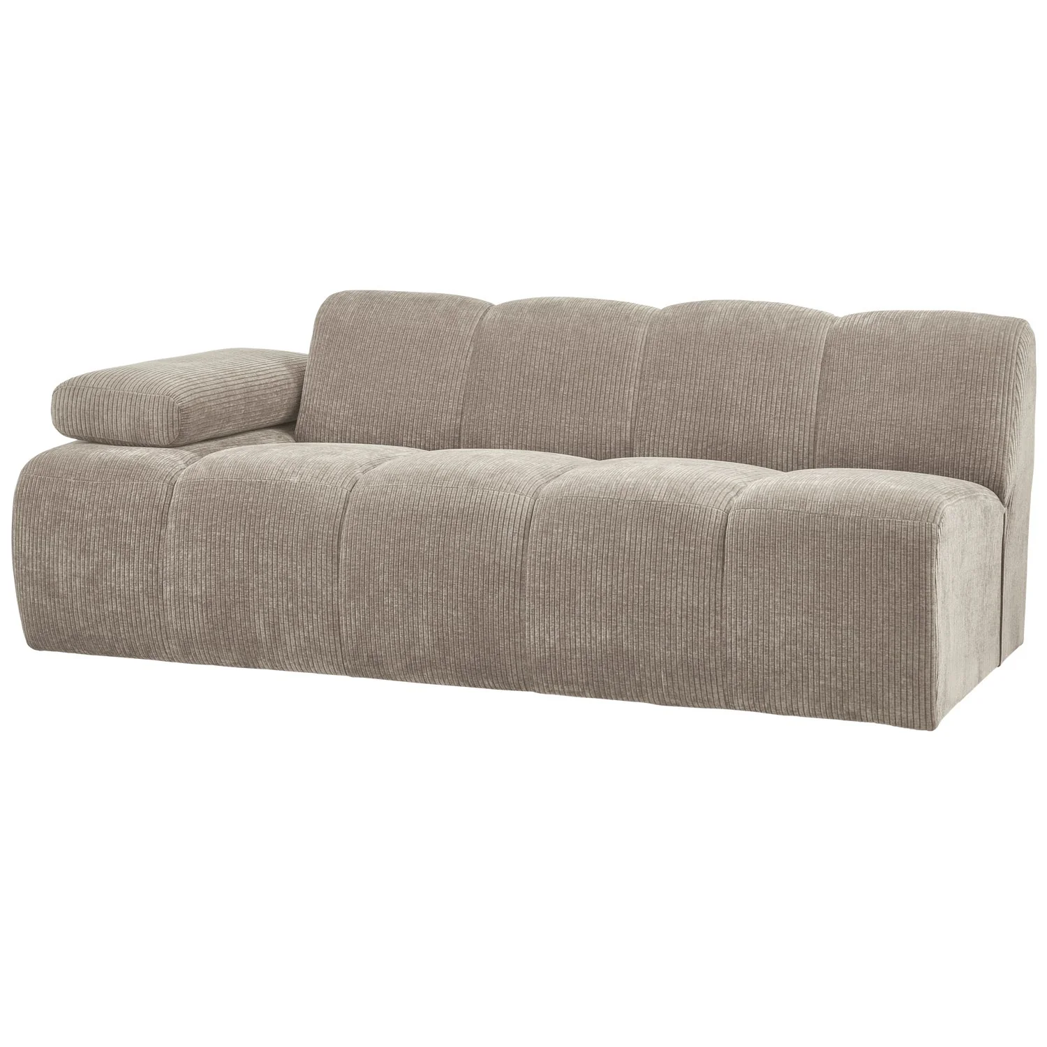 Sofa modułowa MOJO - element 2-osobowy lewostronny ciemny piaskowy sztruks - Image 7