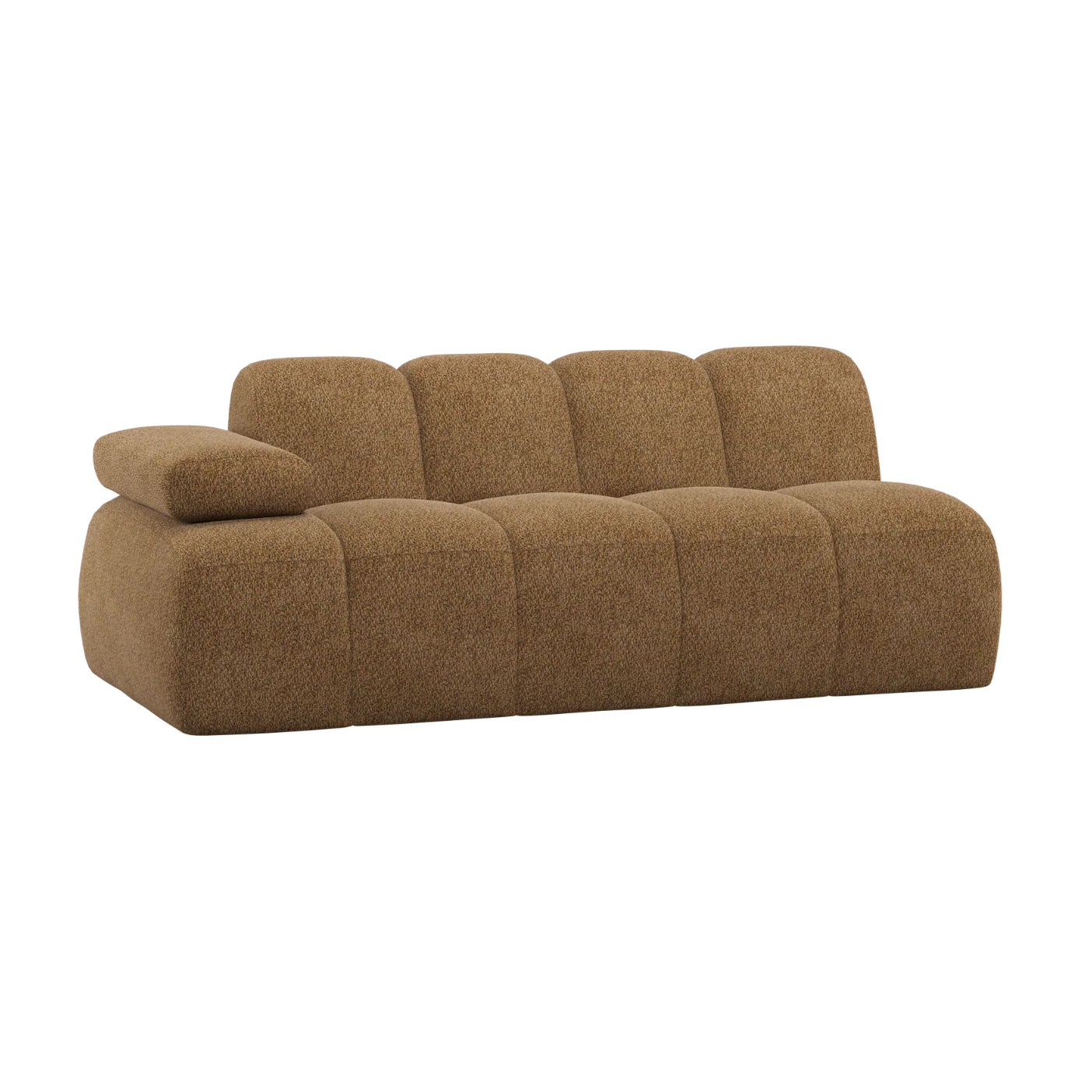 Sofa modułowa MOJO - element 2-osobowy lewostronny miodowy baranek