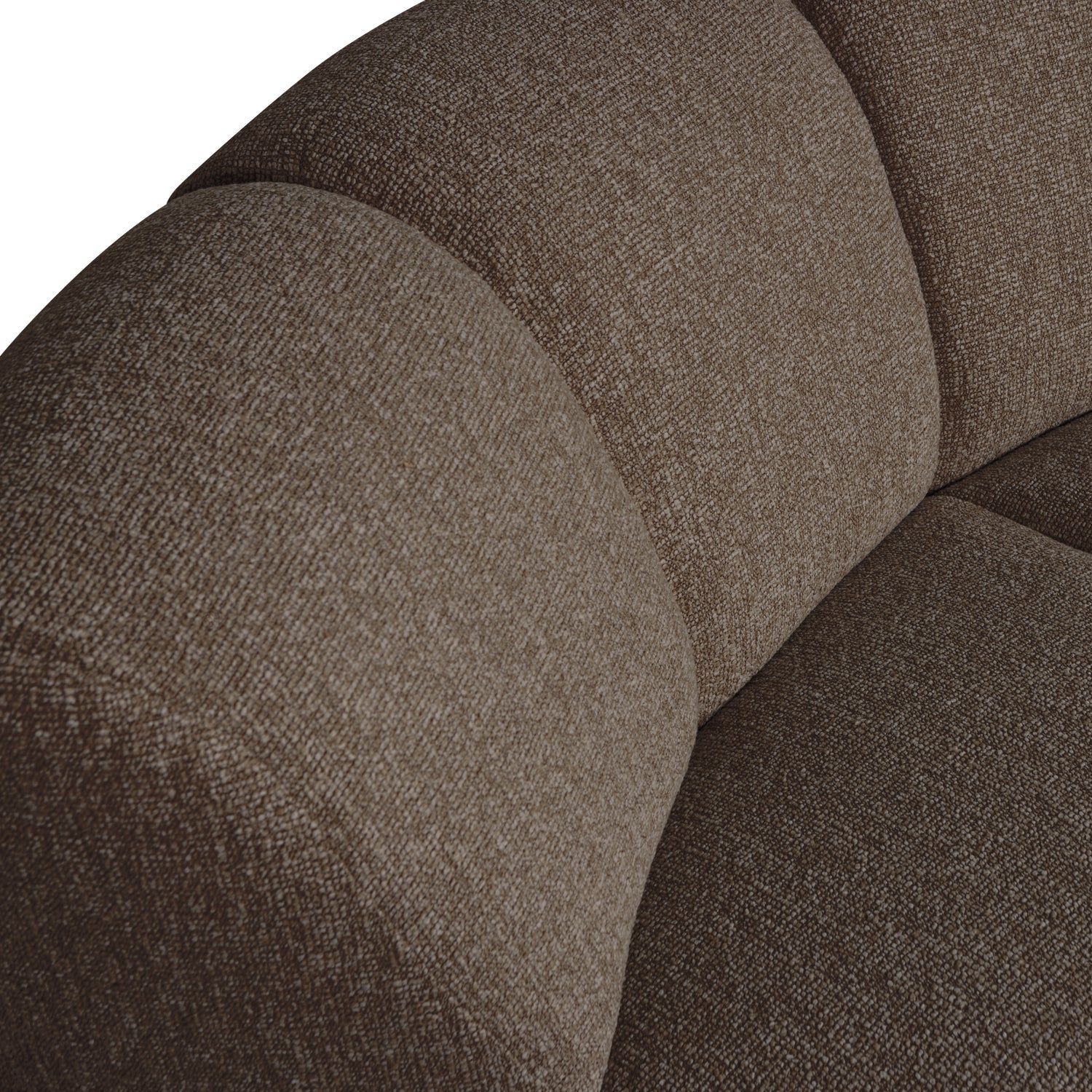 Sofa modułowa MOJO - element narożny ciemnobrązowy bouclé - Image 2