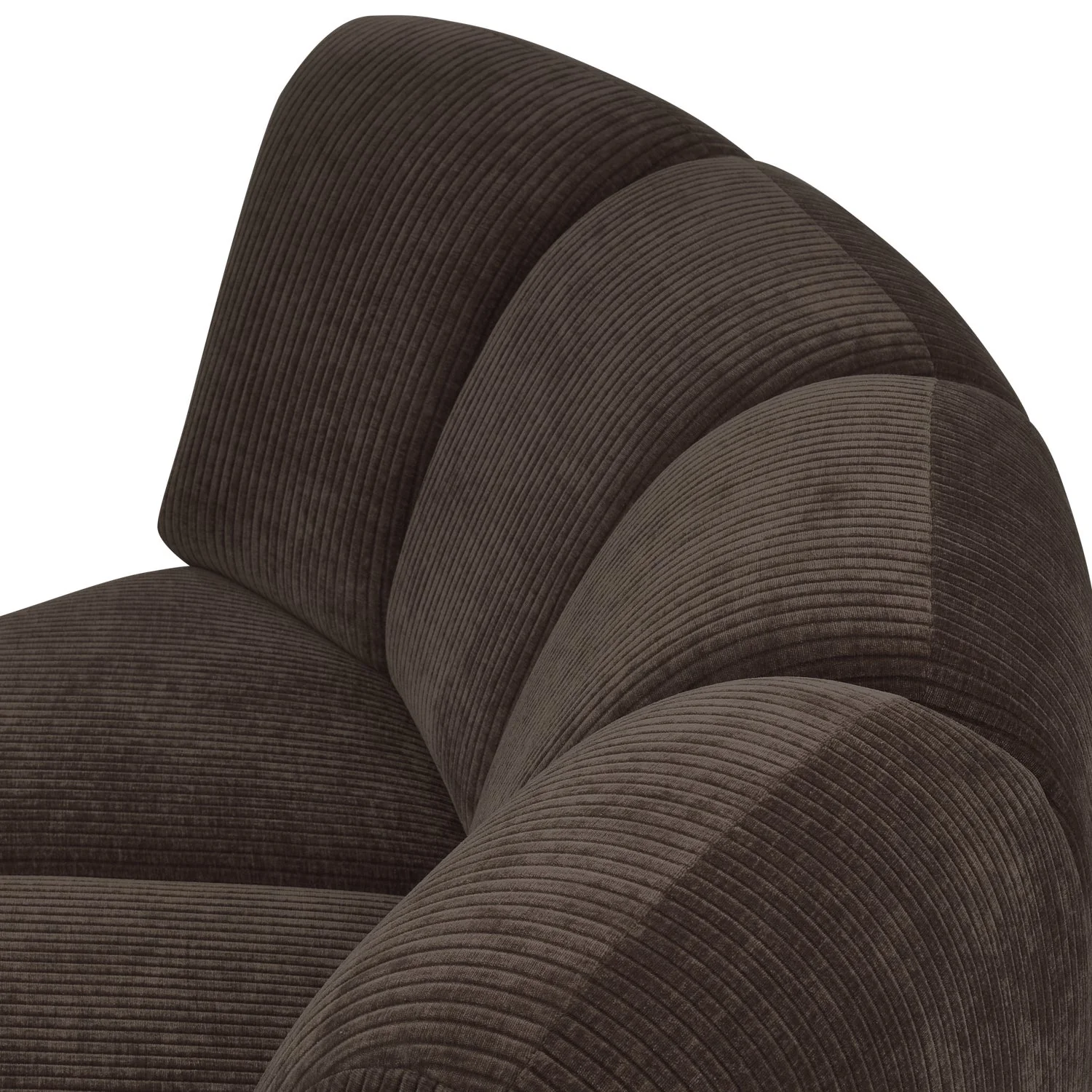 Sofa modułowa MOJO - element narożny ciemnobrązowy sztruks - Image 3